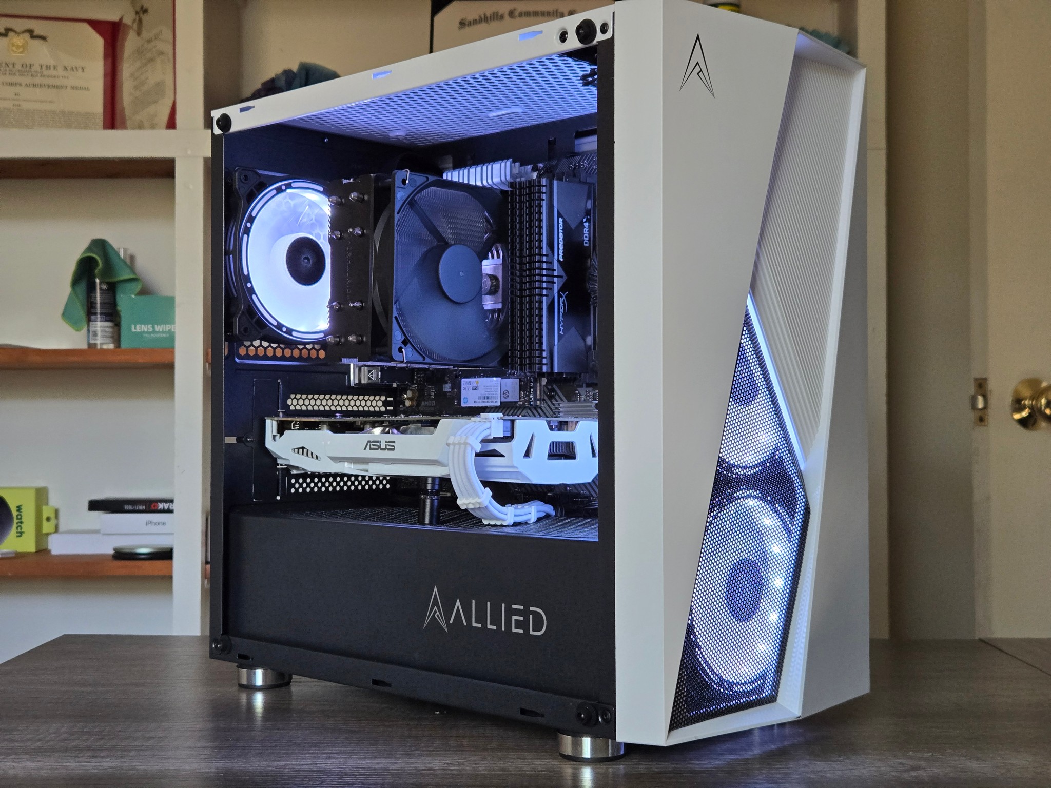 Black + White Gaming PC | Ryzen 5 2600 | GTX 1070 8GB | 16GB | 1TB | Wi-Fi + BT | 550W | ARGB