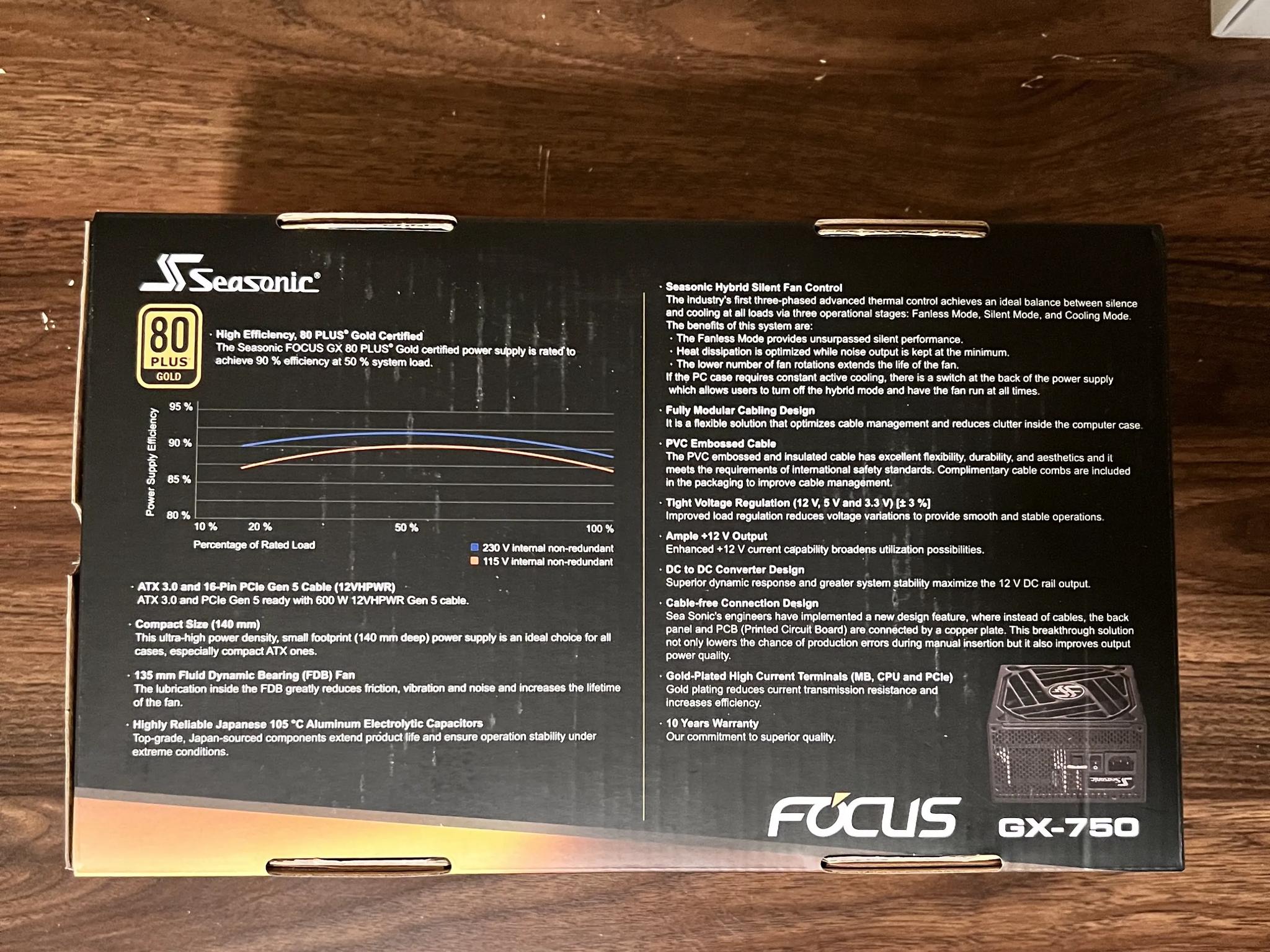 SeaSonic Focus 750W 80+ Gold