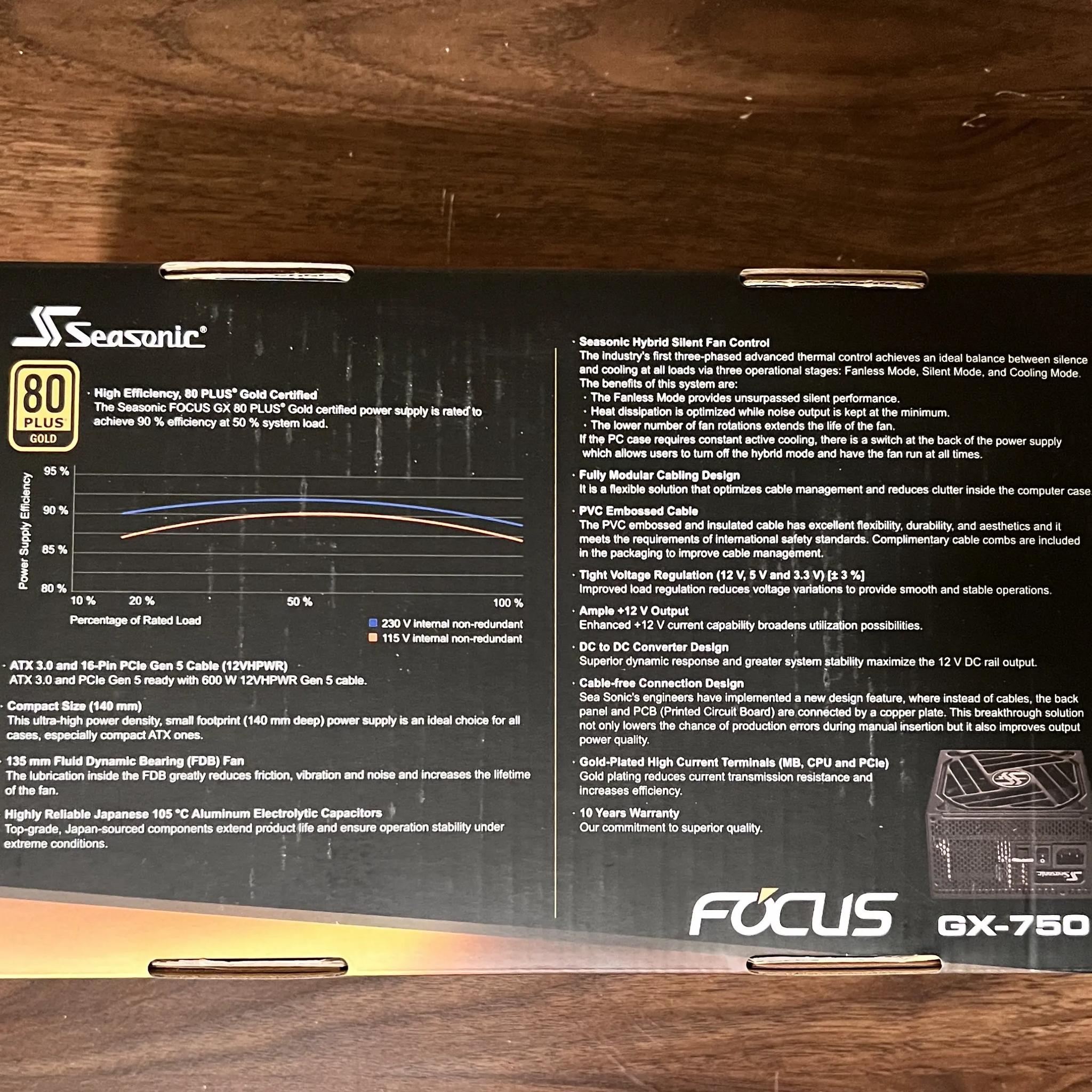 SeaSonic Focus 750W 80+ Gold