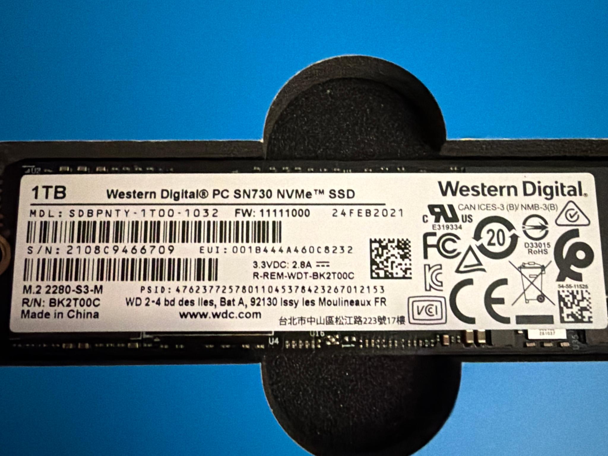 Western Digital 1TB SN730 NVMe SSD