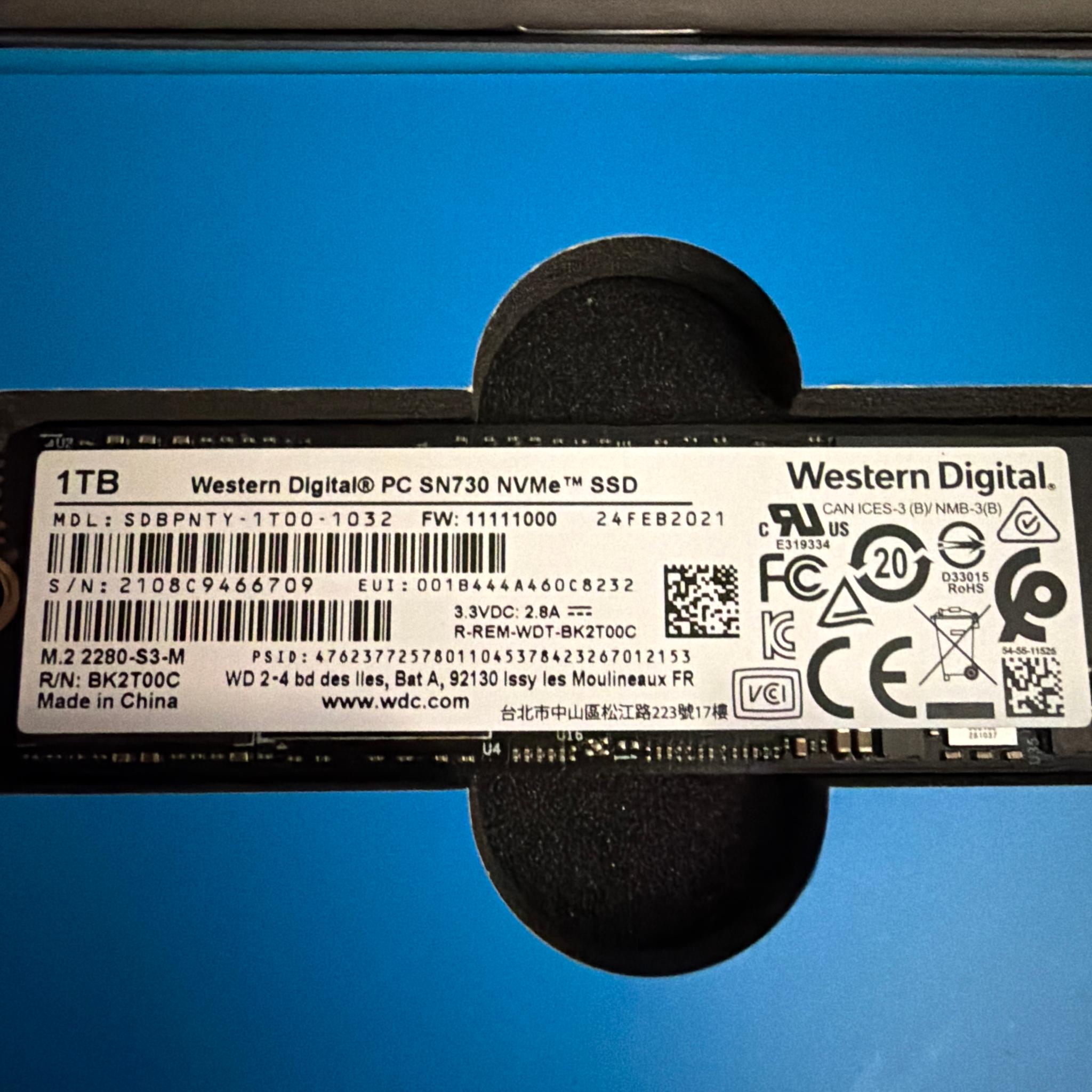 Western Digital 1TB SN730 NVMe SSD