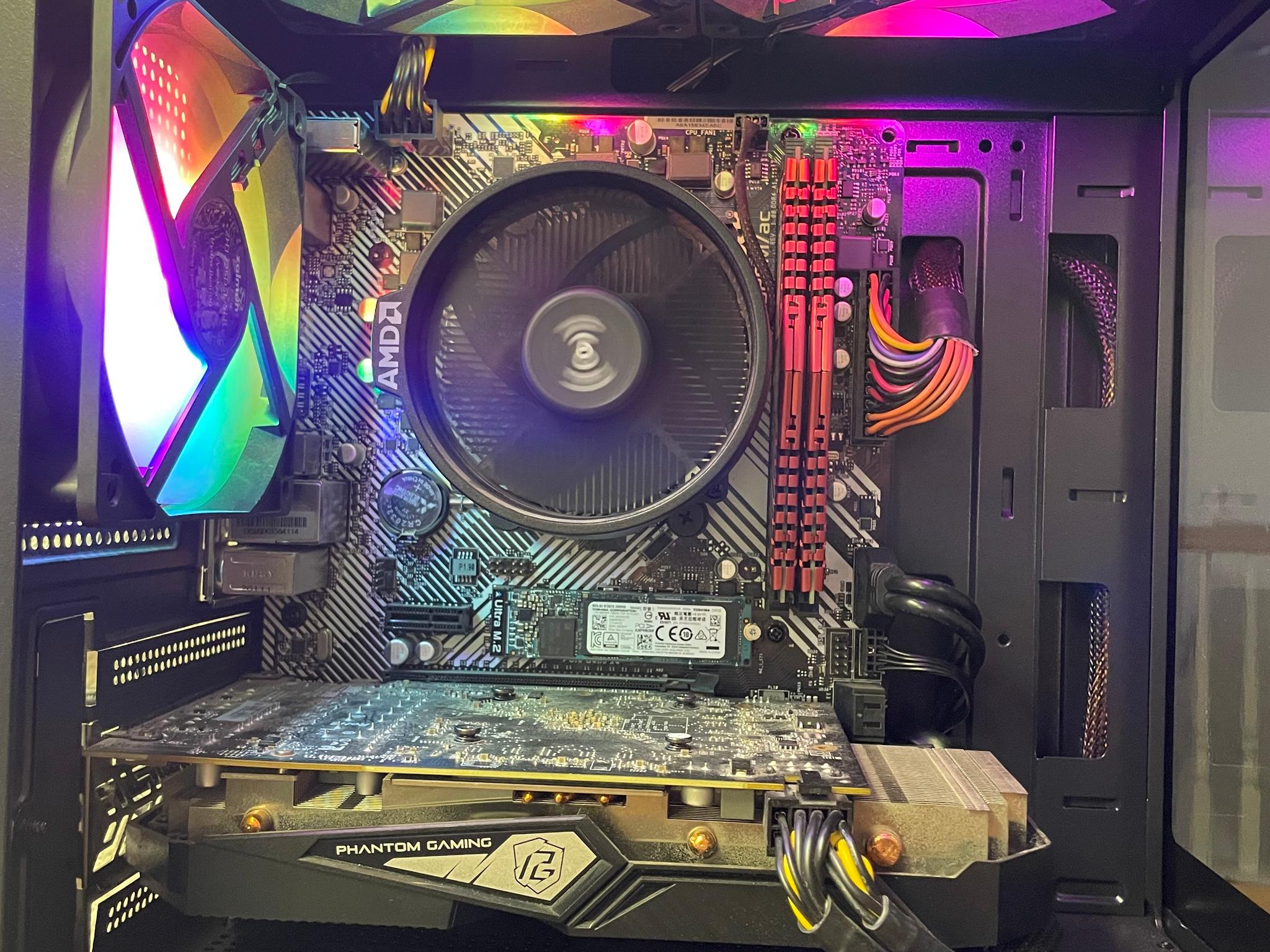 ⚫️”Black RGB PC”🌈 -R5 1600-RX580-16GB-