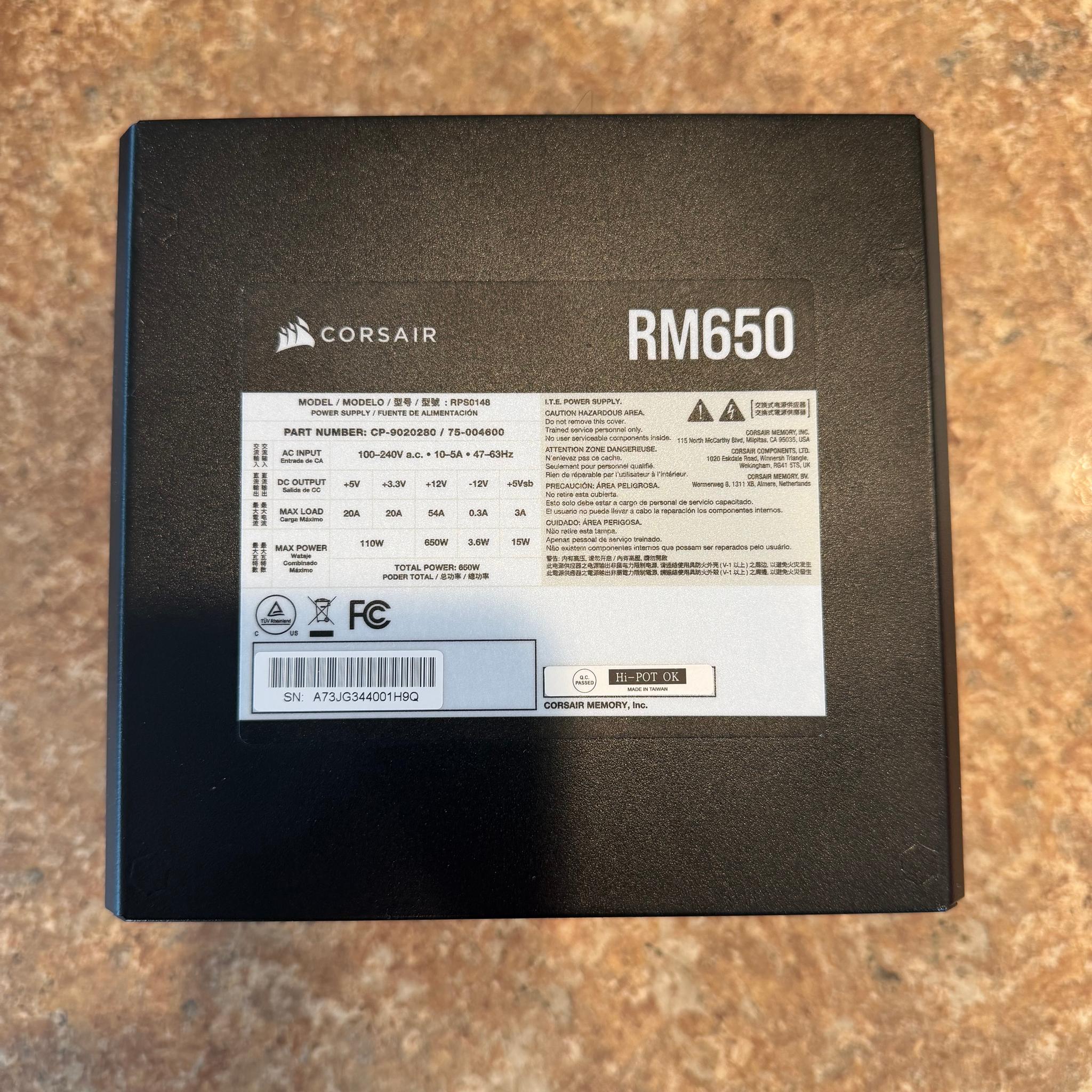 Corsair RM650 Fully Modular Power Supply