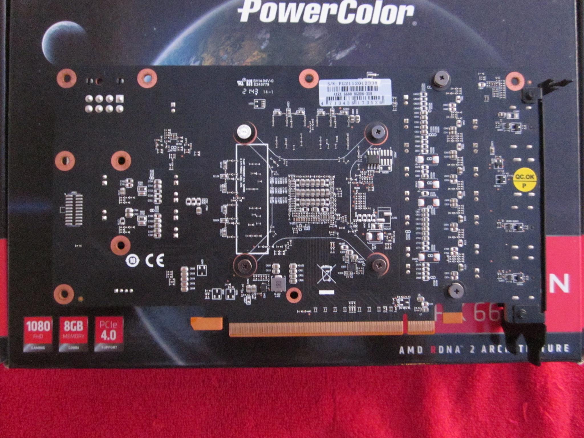 PowerColor Fighter RX 6600 8GB GDDR6 Graphics Card AXRX PCI Express 4.0