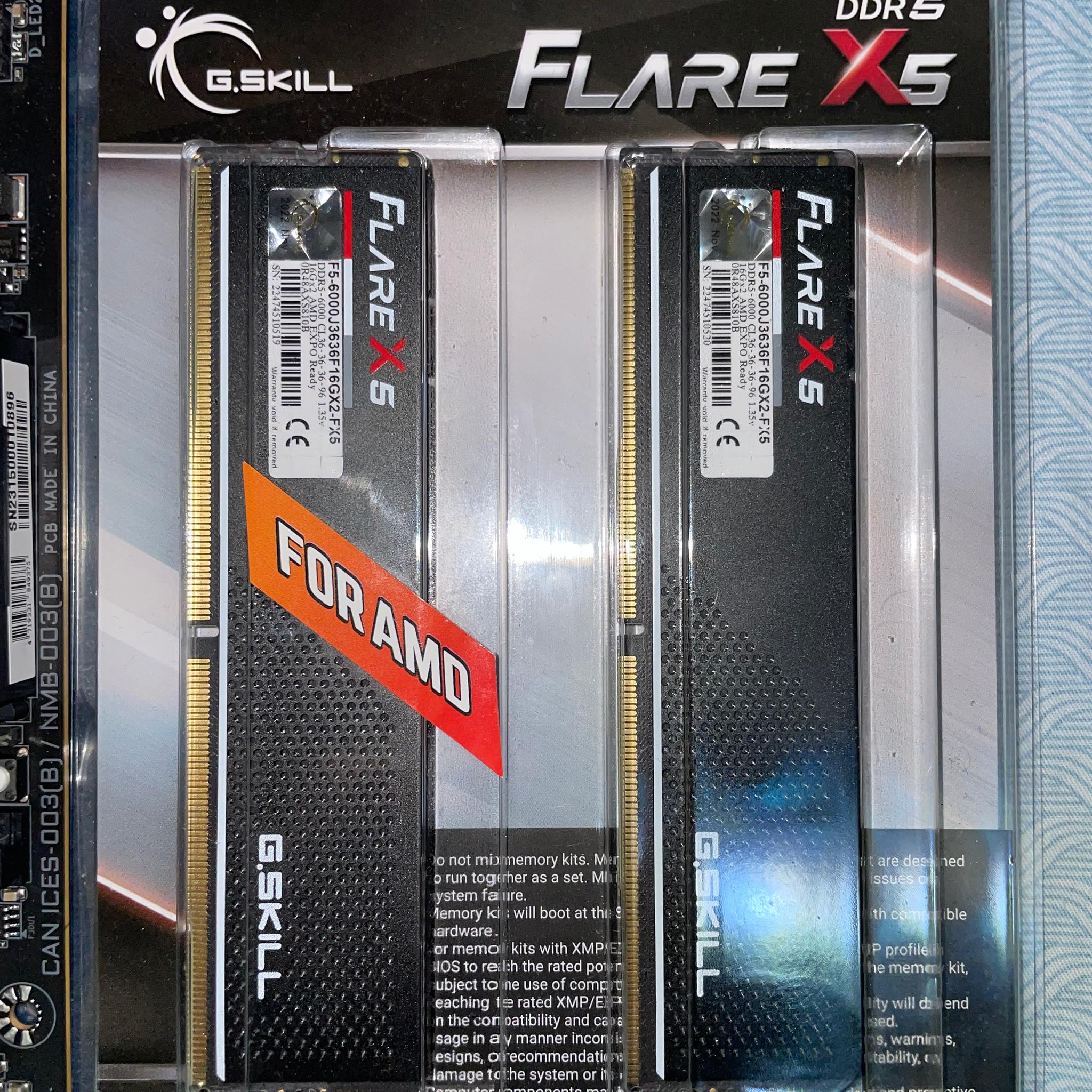 AORUS B650 Elite AX + G.Skill 32GB DDR5-6000 RAM