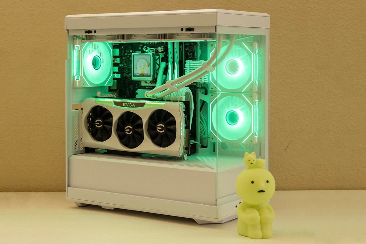White AM5 Gaming PC - RTX 3080 - Ryzen 5 7600X - 2TB NVME SSD - 32GB DDR5