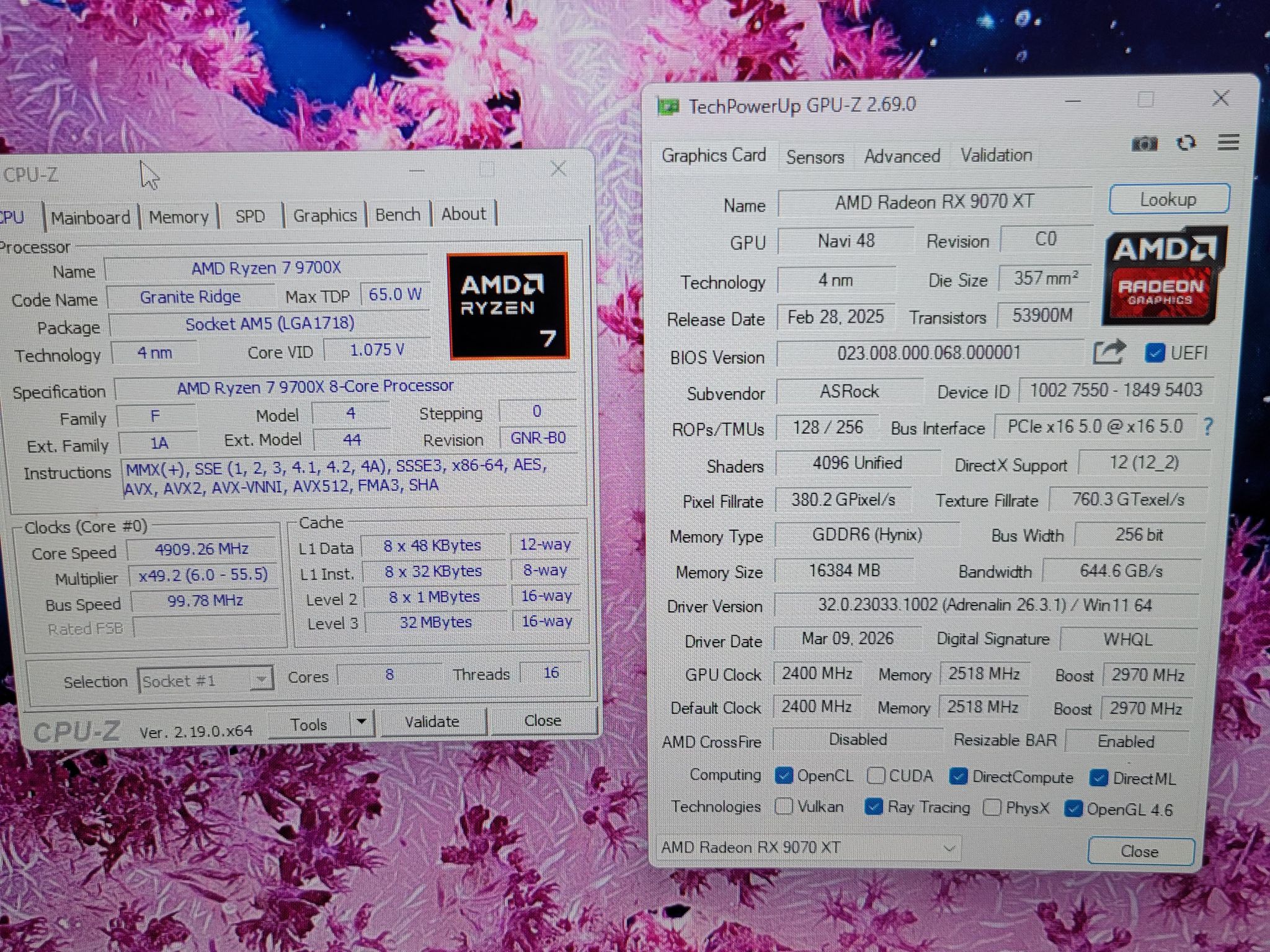 Gaming PC 9700x - 9070 XT - B850 Steel Legend Wifi - 32GB 6400MHz - 1TB SSD NVME - Lian Li
