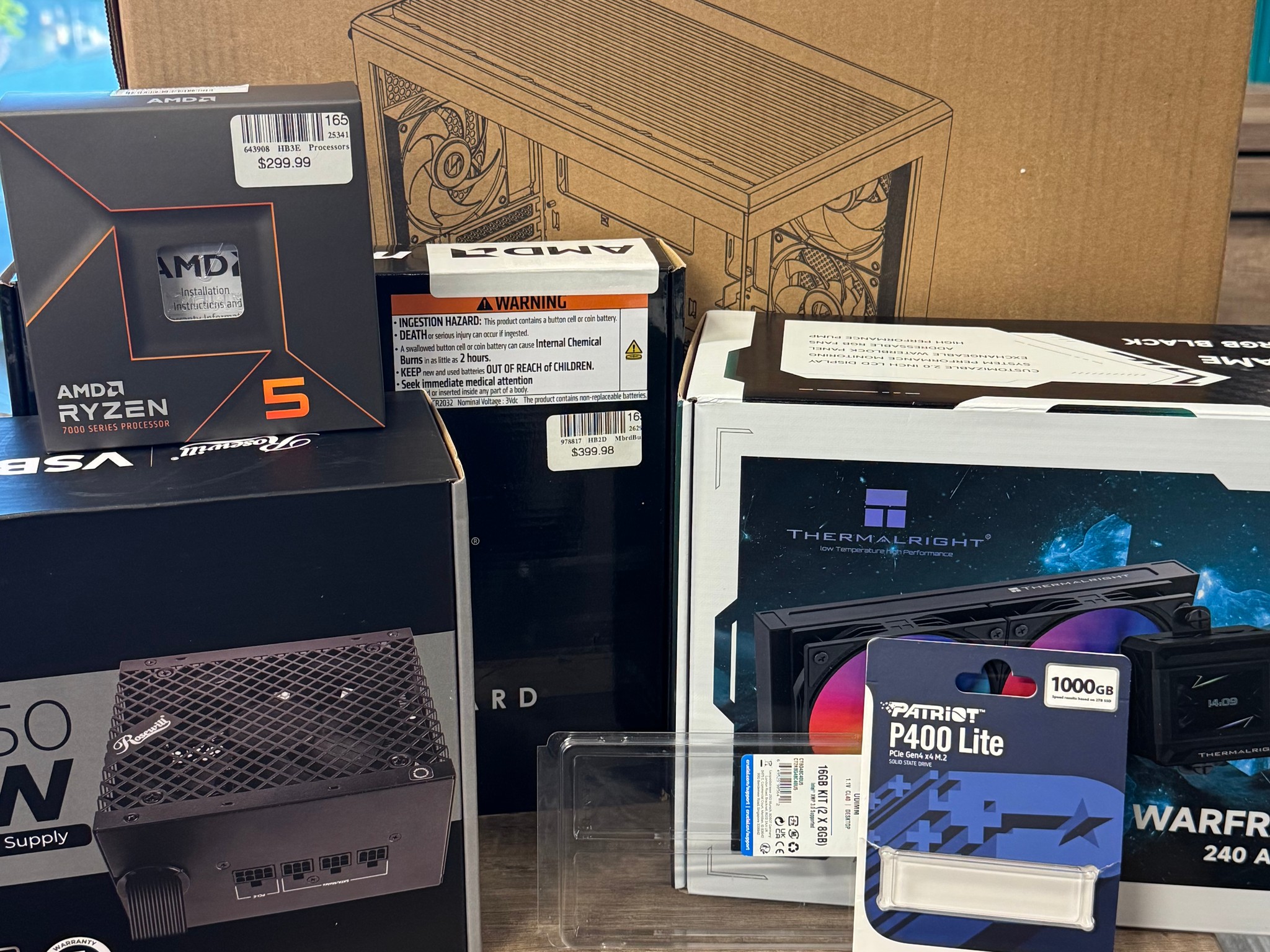 'ALL NEW PARTS' AM5 PC with AMD RYZEN 5 7600X & RX 9060XT 8GB