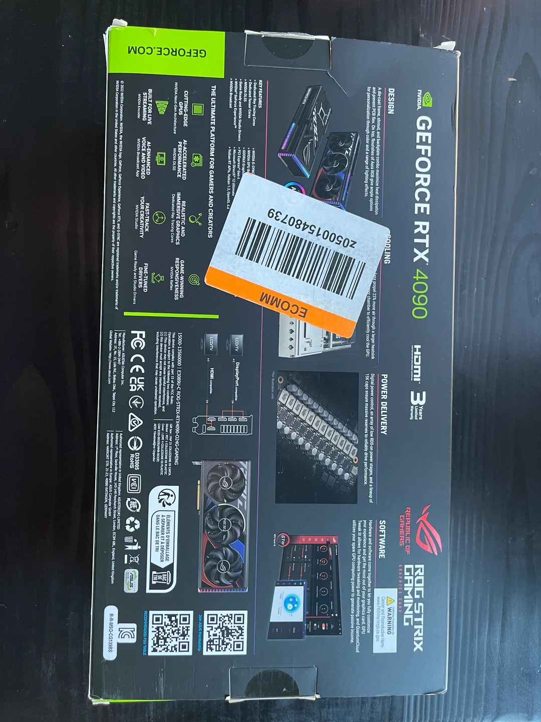 ⚠️NEW OPEN BOX⚠️ Asus ROG Strix GeForce RTX 4090 OC Edition