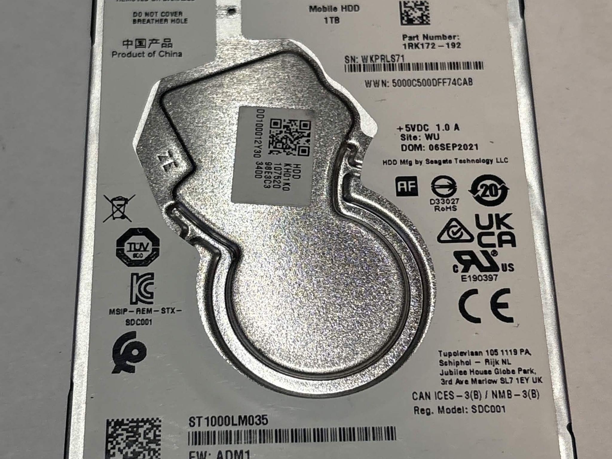 Seagate Mobile HDD 1TB SATA Hard Drive | Tested & Functional
