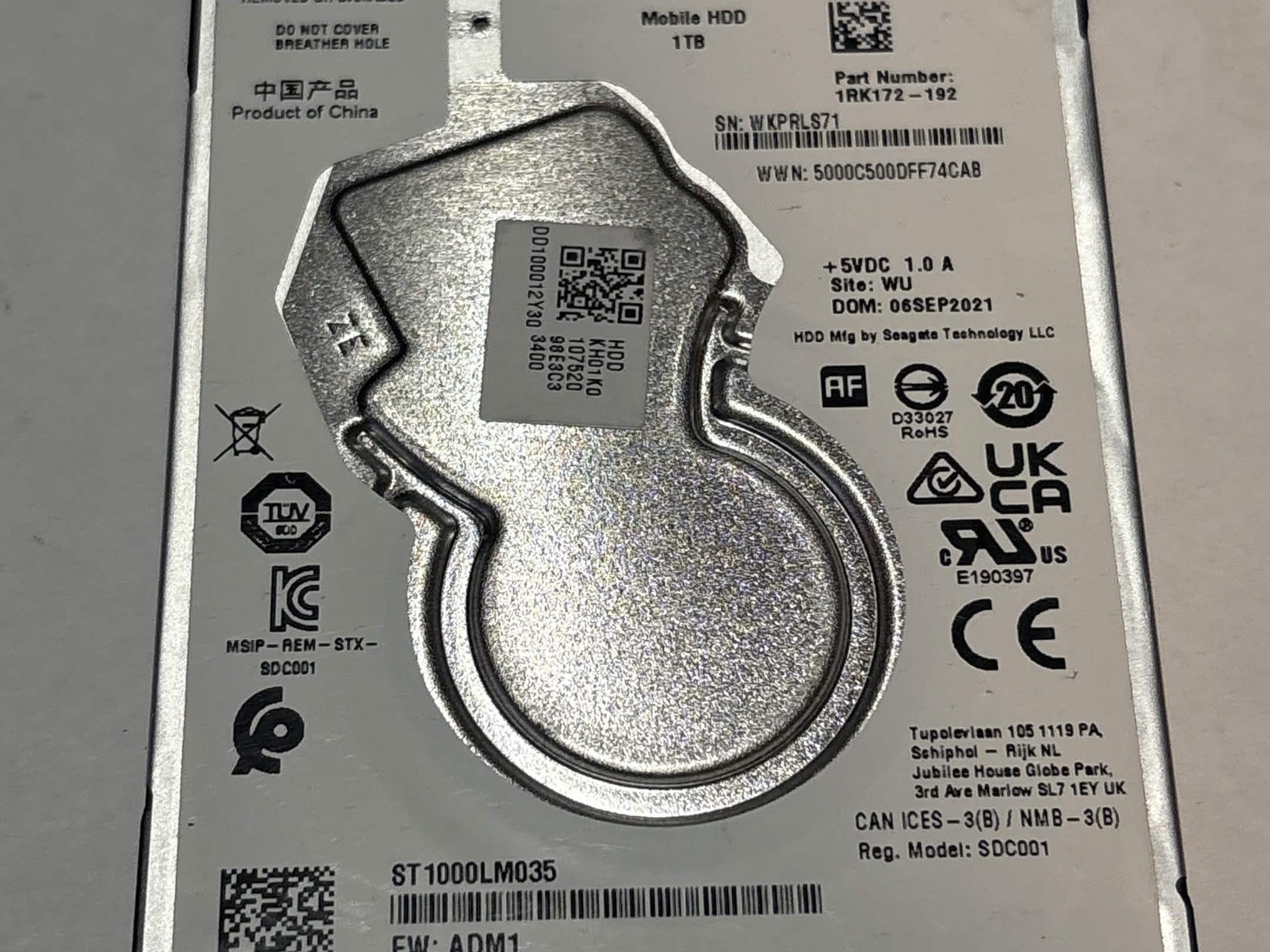 Seagate Mobile HDD 1TB SATA Hard Drive | Tested & Functional