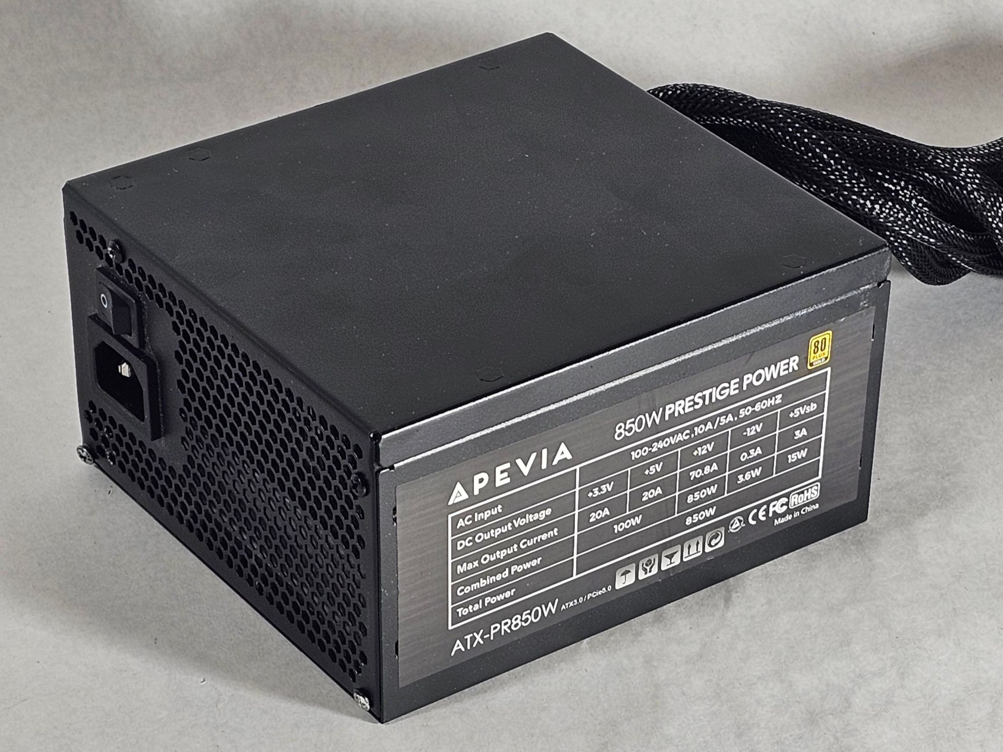 850 Watt PSU Apevia Prestige Power ATX-PR850W 850W Power Supply