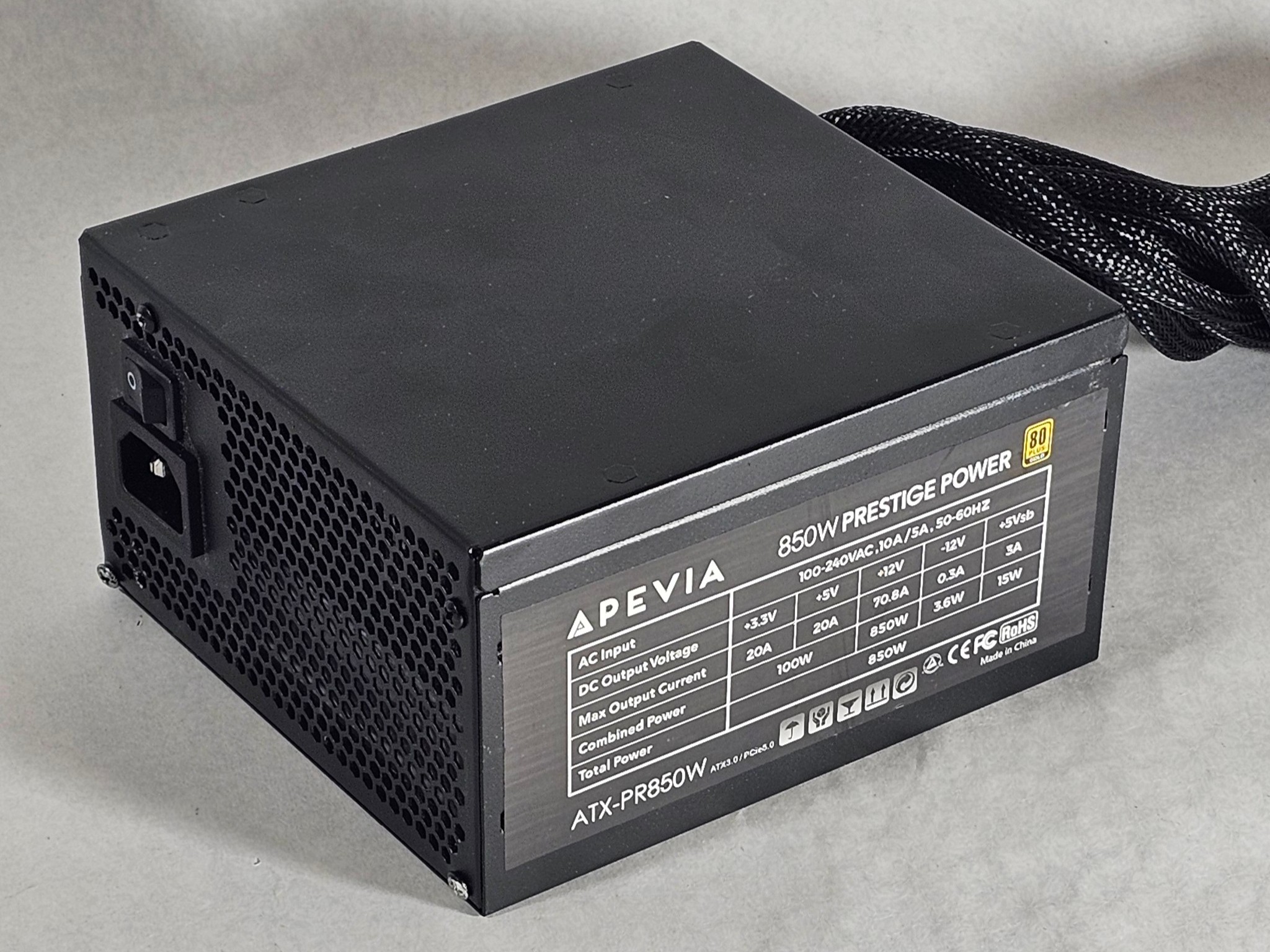 850 Watt PSU Apevia Prestige Power ATX-PR850W 850W Power Supply