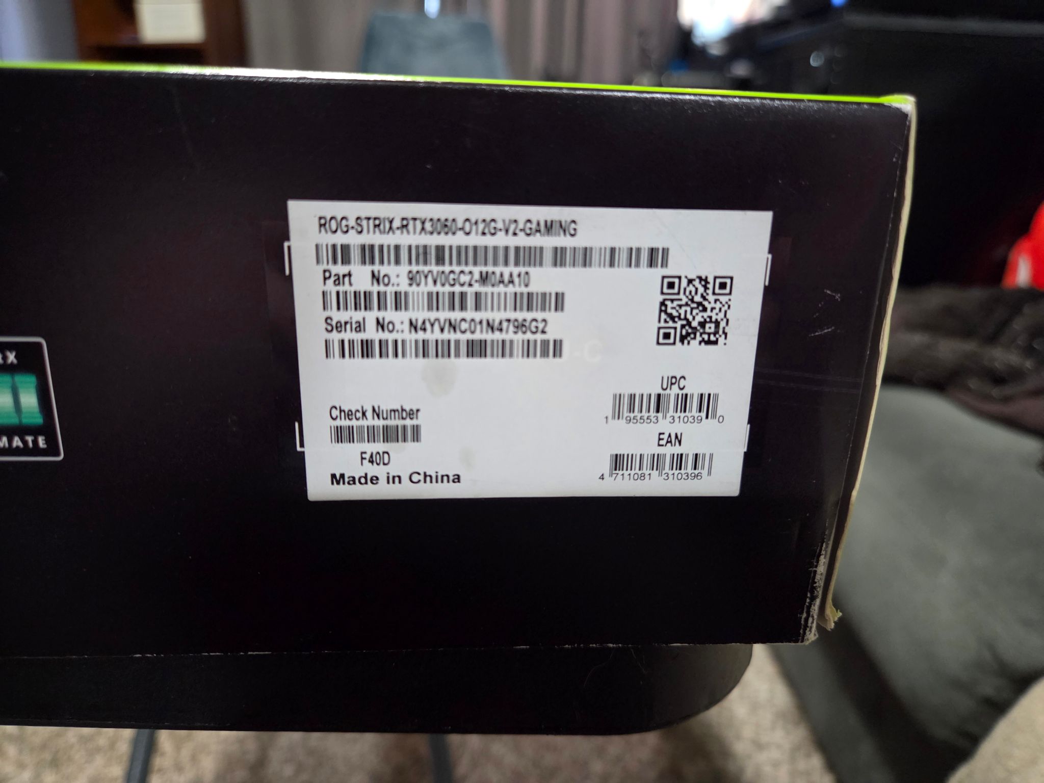 ASUS ROG STRIX GAMING OC GeForce RTX 3060 12GB