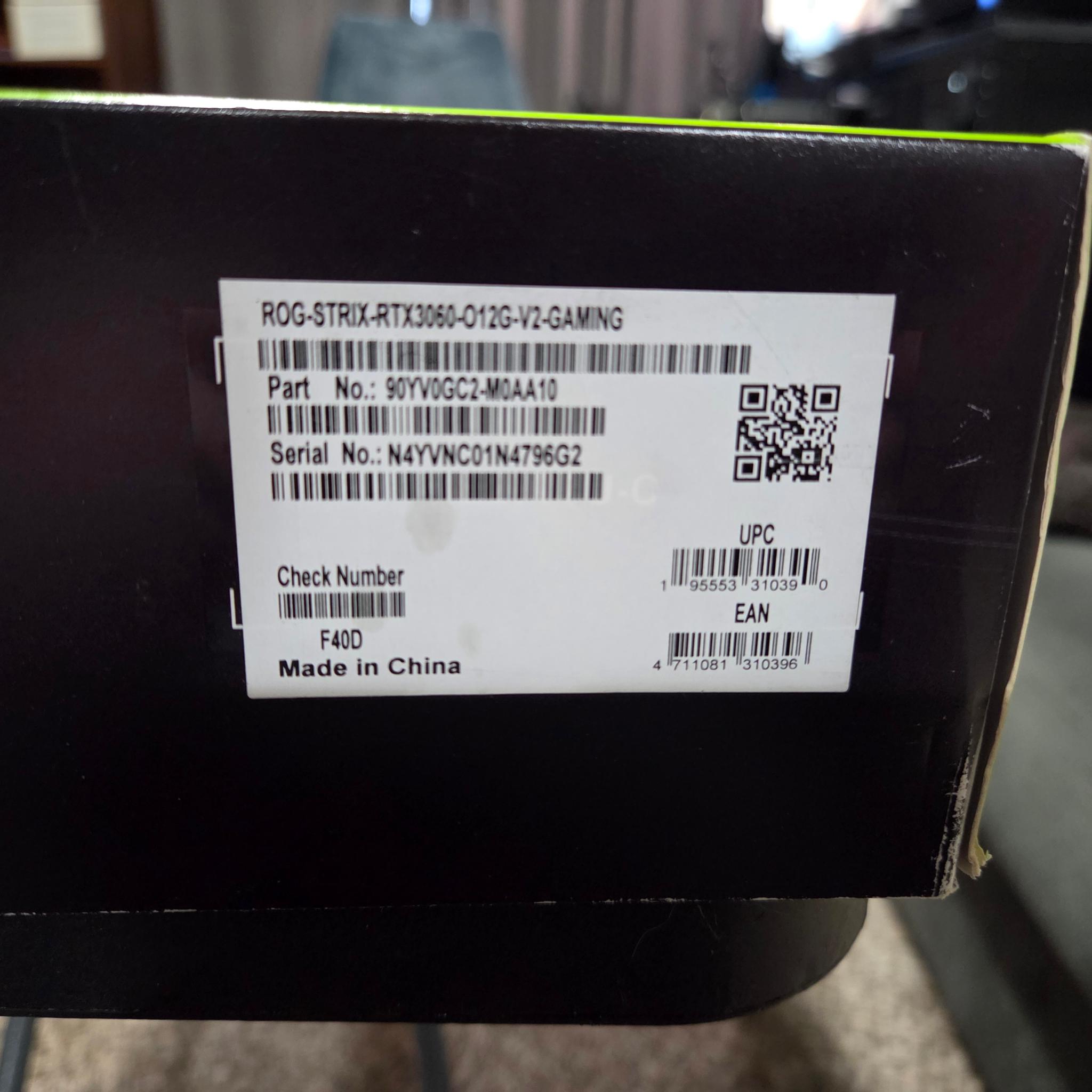 ASUS ROG STRIX GAMING OC GeForce RTX 3060 12GB