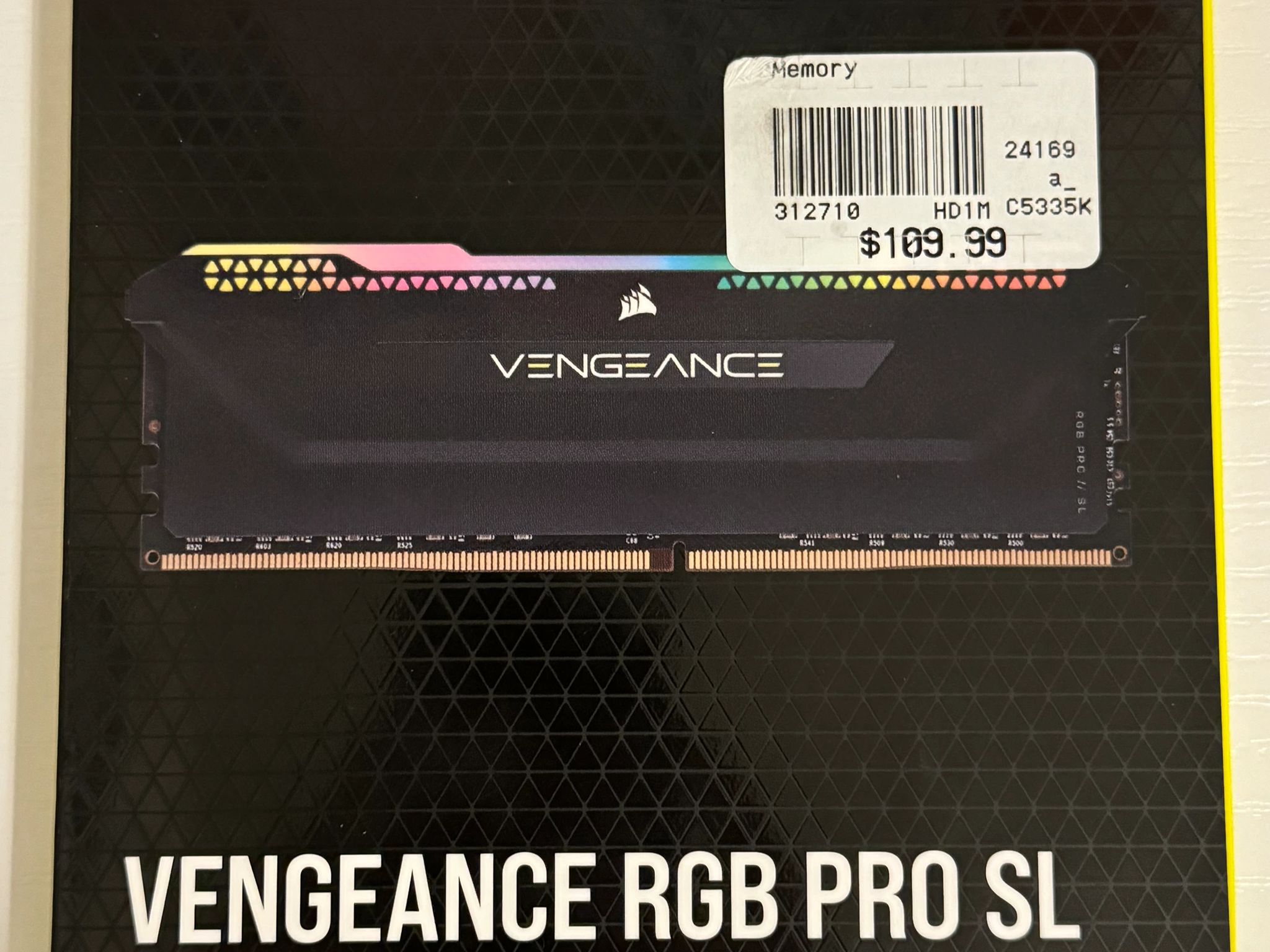 Corsair Vengeance RGB PRO SL 32GB kit black New (open box)