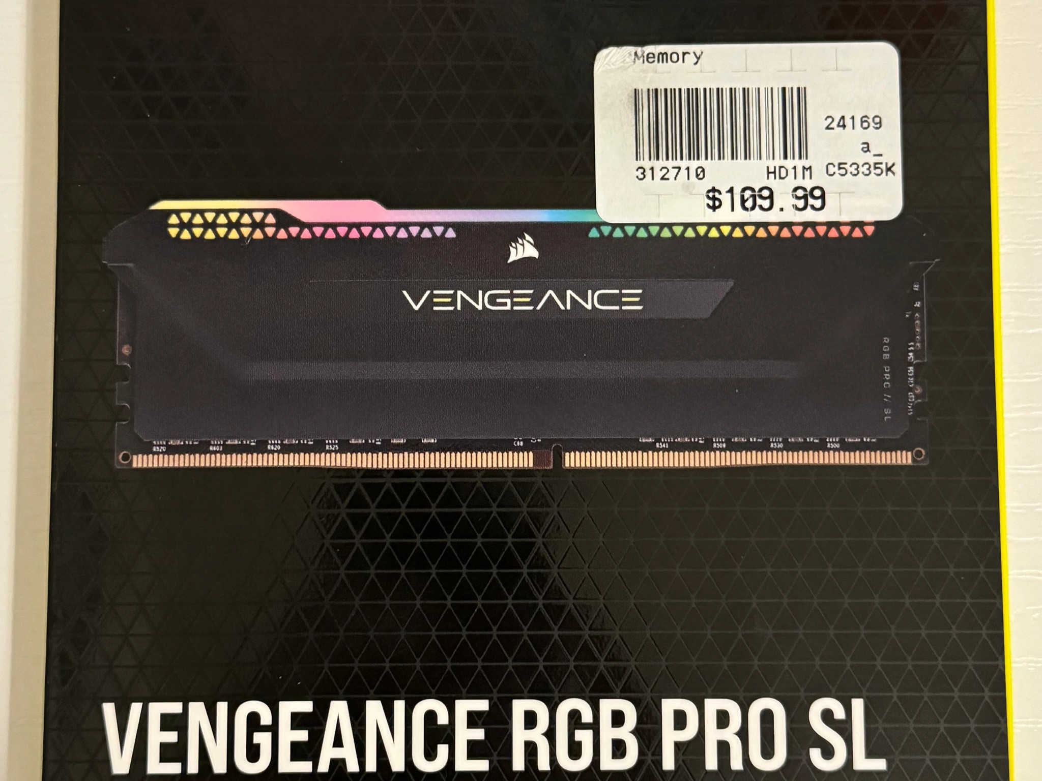 Corsair Vengeance RGB PRO SL 32GB kit black New (open box)