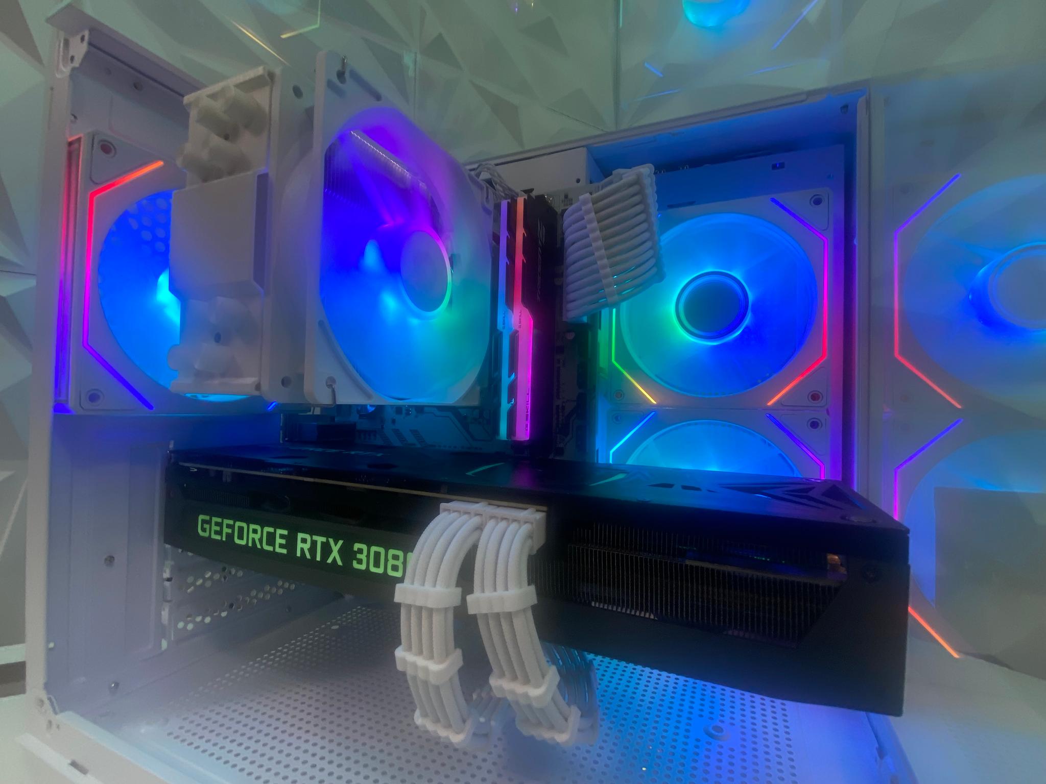 🎅🎅 White Elite Build – Ryzen 7 5700X + RTX 3080 10GB | 1440P/4K High FPS Ready
