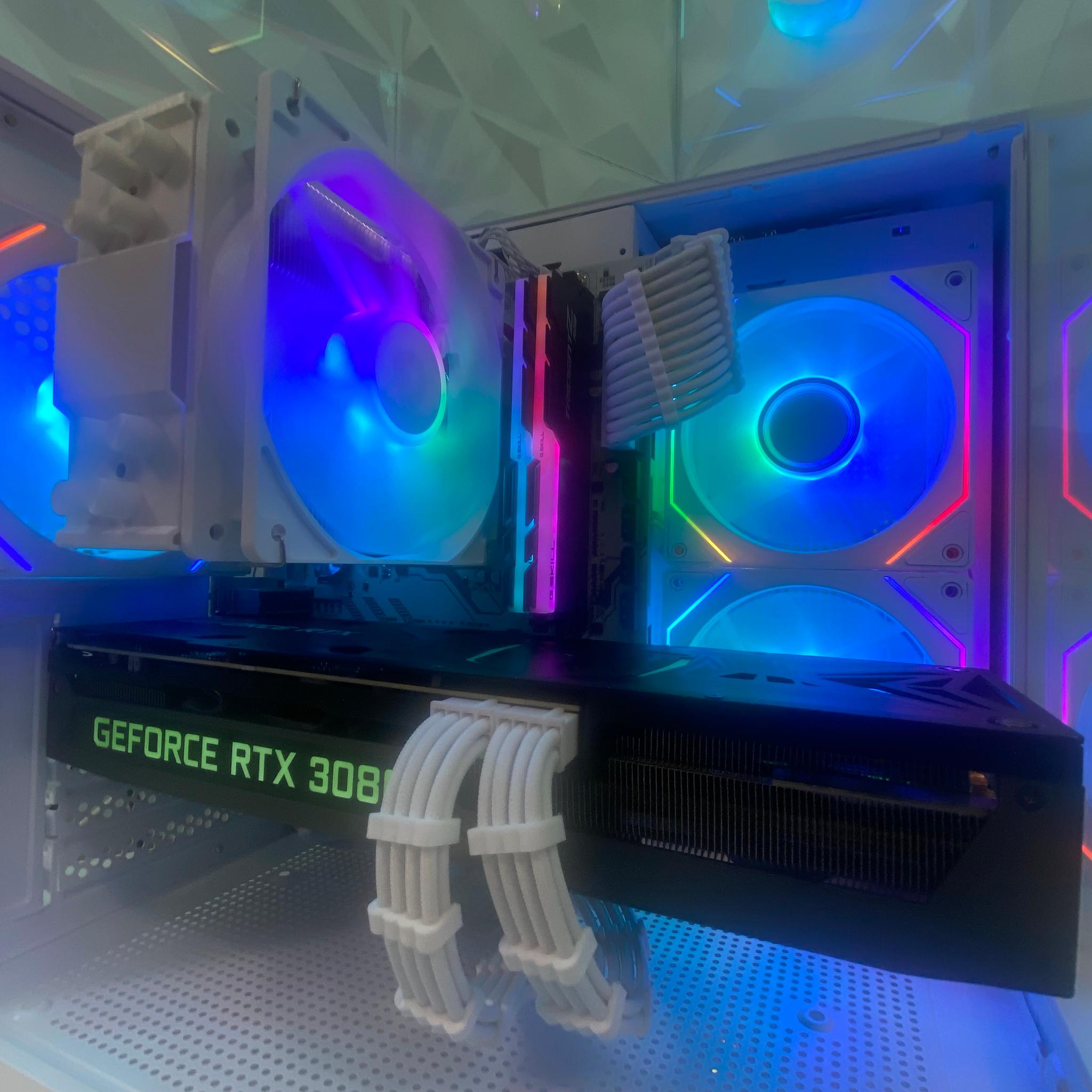 🎅🎅 White Elite Build – Ryzen 7 5700X + RTX 3080 10GB | 1440P/4K High FPS Ready