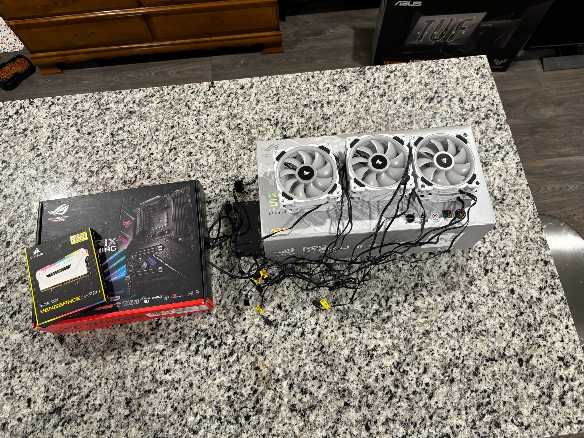 5900X, Motherboard, Ram, AIO, Fans and Fan Hub Combo