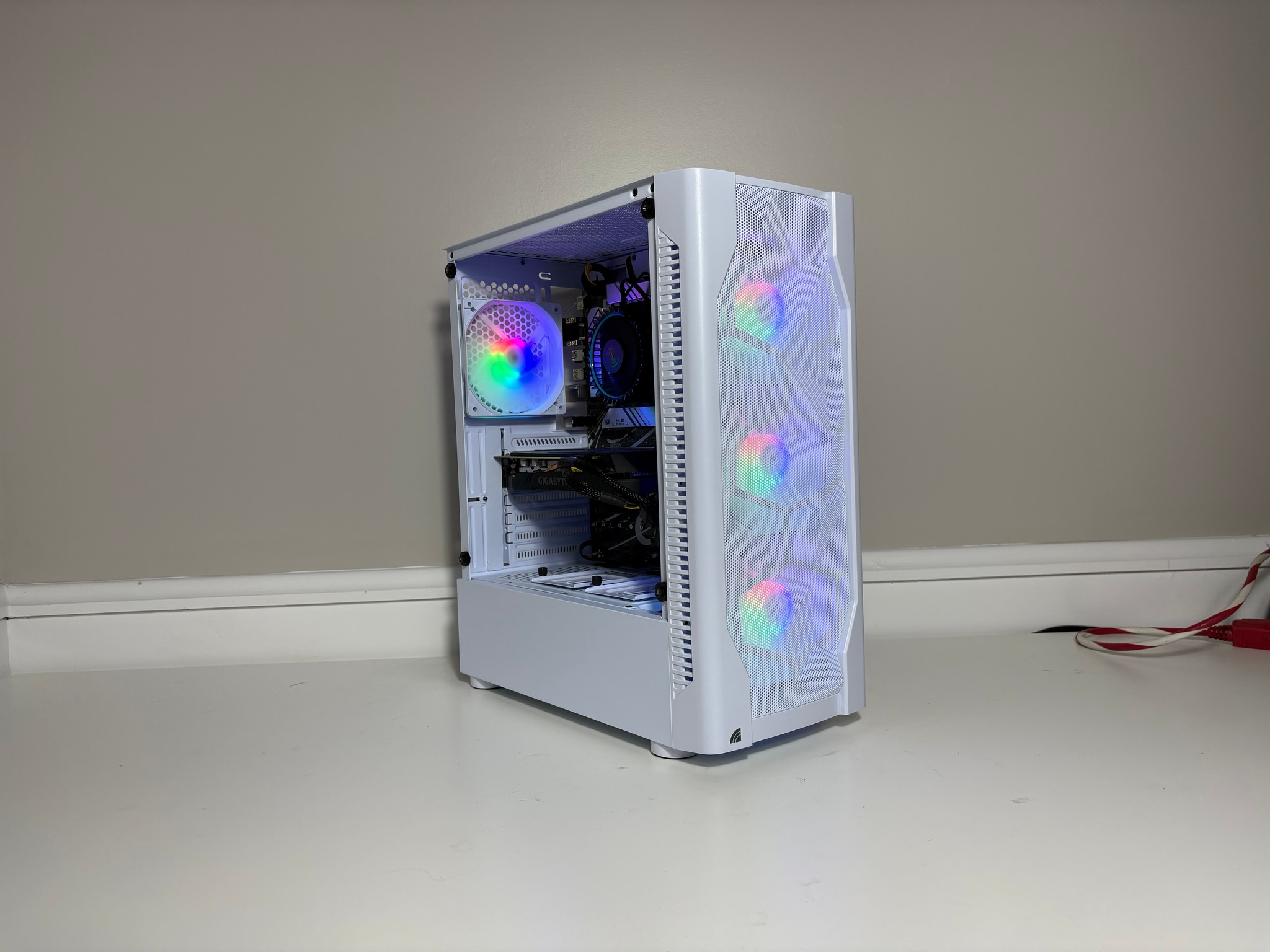 Clean White Gaming PC - Nvidia RTX 2060 6GB, Intel Core i3 13100F, 16GB, 500GB SSD by EXT PCs