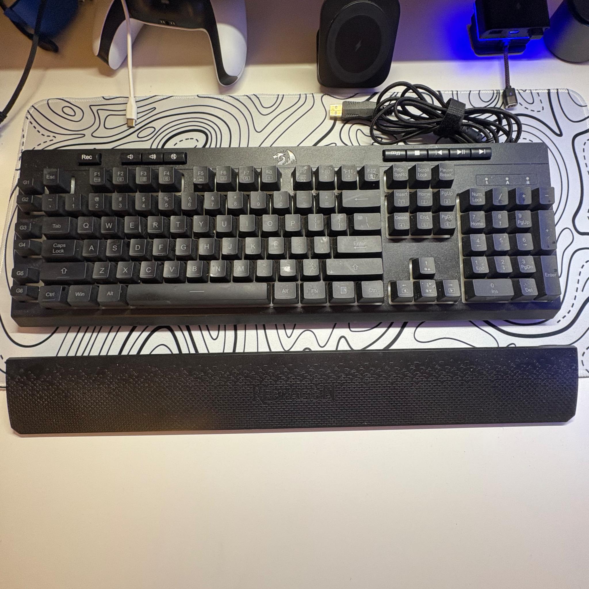 Redragon K512 Shiva RGB Membrane Wired Gaming Keyboard - Black