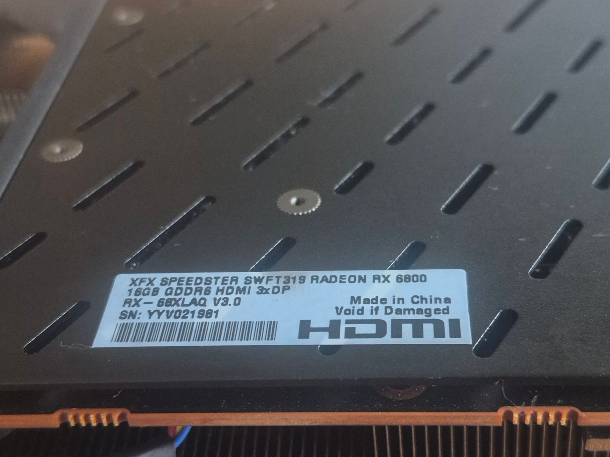 XFX Speedster SWFT 319 Radeon RX 6800