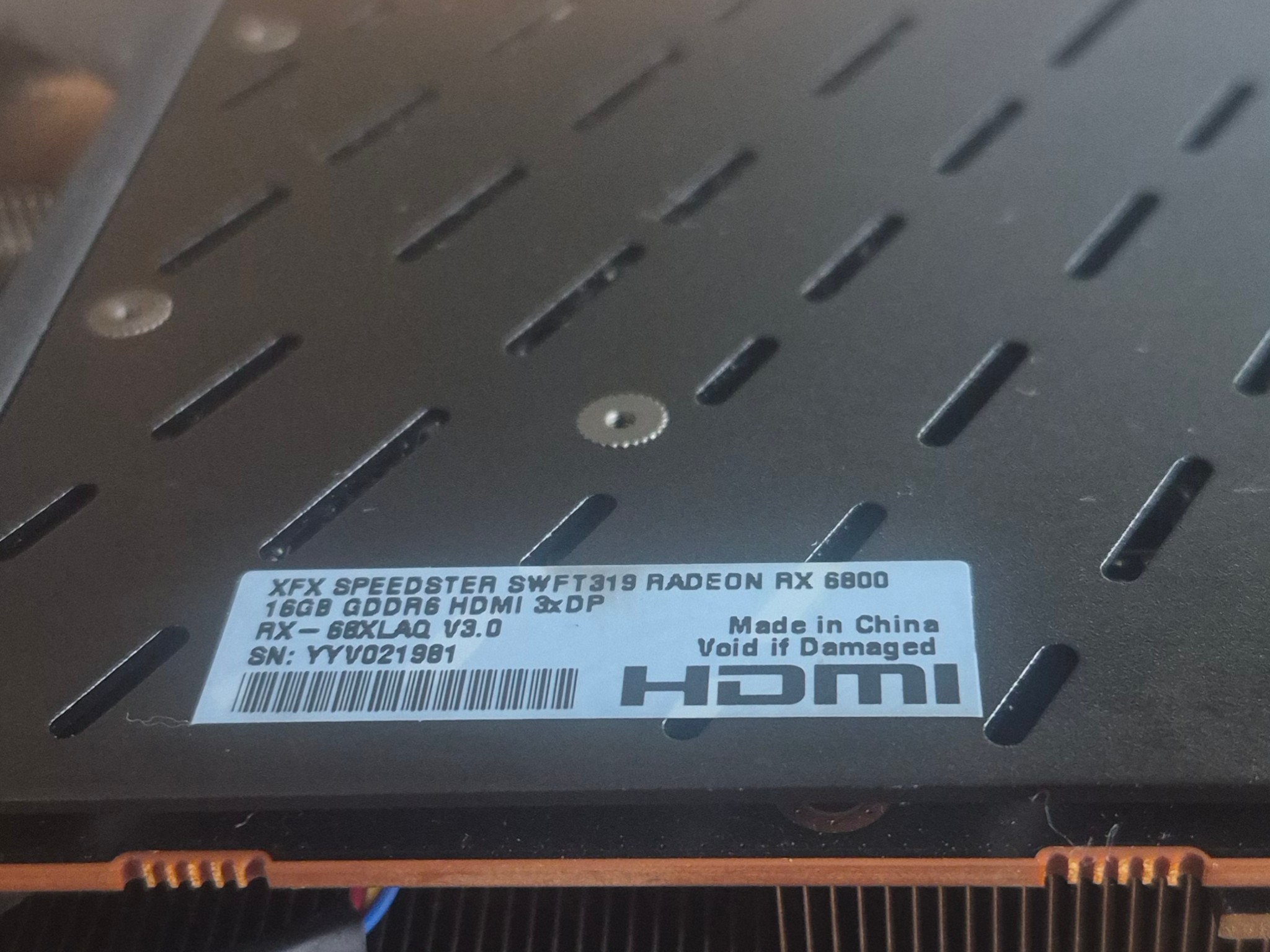 XFX Speedster SWFT 319 Radeon RX 6800