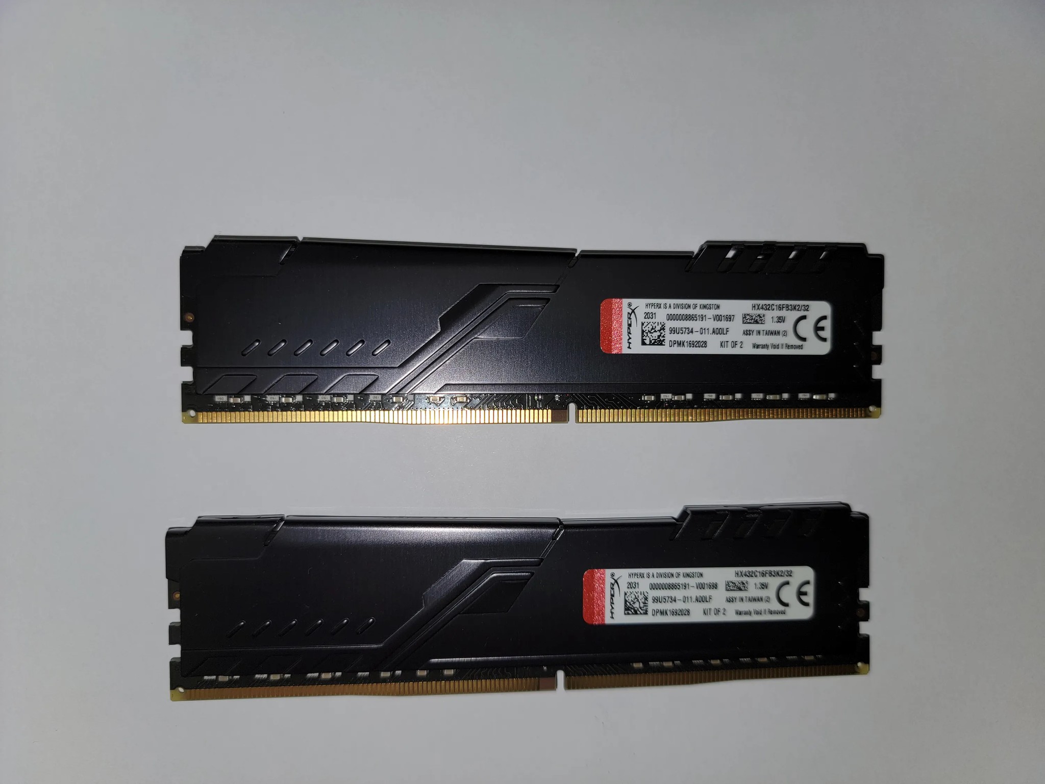 HyperX Fury 32GB 3200MHz DDR4 CL16 DIMM (Kit of 2)  Black XMP Desktop Memory HX432C16FB3K2/32
