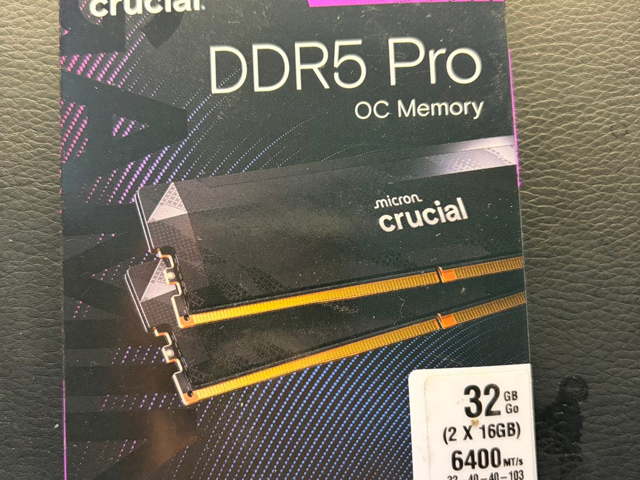 Crucial 32GB DDR5 PRO OC memory 6400 32-40-40-103