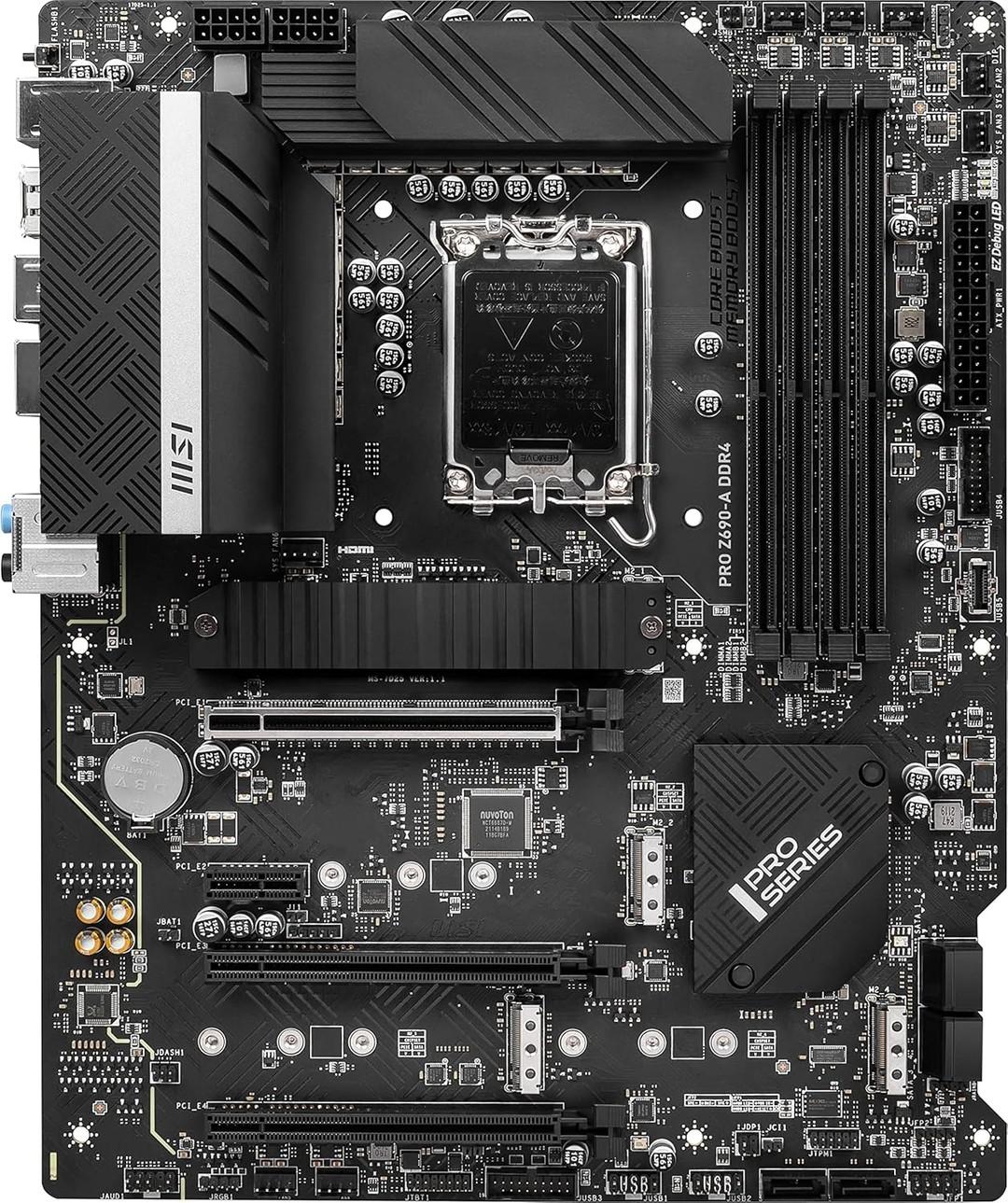 MSI PRO Z690-A DDR4 Intel LGA 1700 Z690 ATX M.2 Desktop Motherboard A