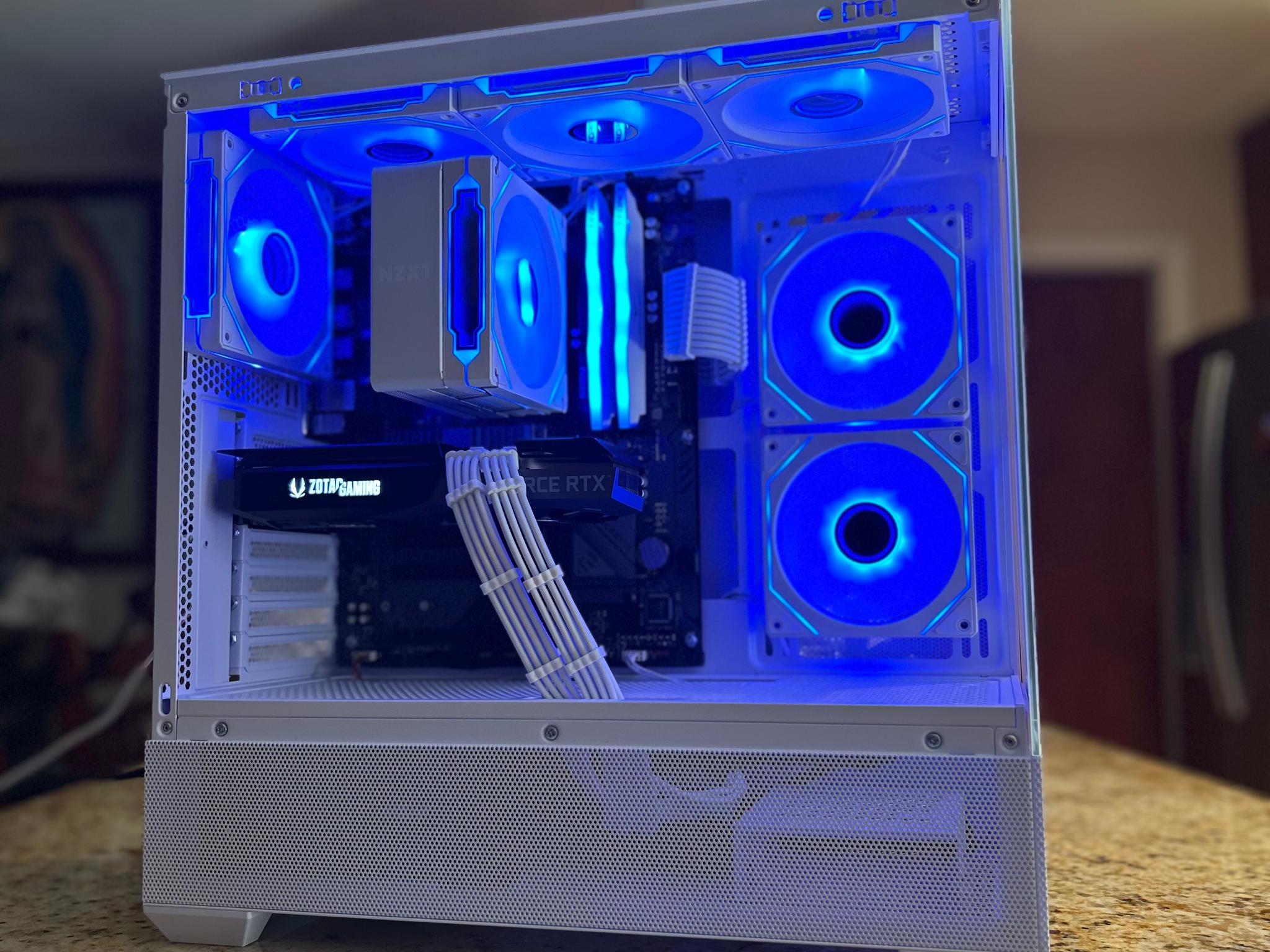 White 1080p/1440p Gaming PC | RTX 3070 | RYZEN 7 3700X | 16GB RAM | 1TB SSD | Wi-Fi + Blue...