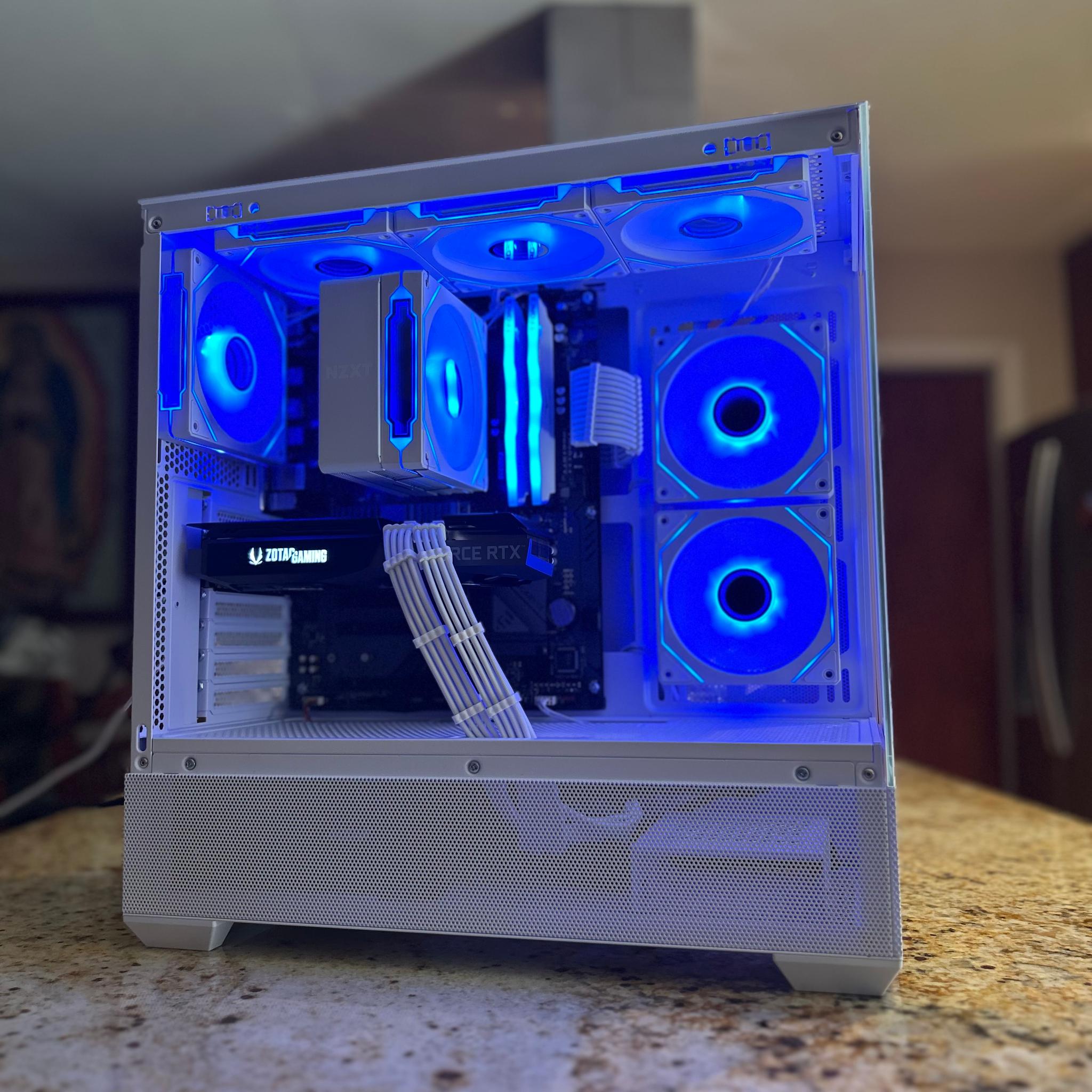 White 1080p/1440p Gaming PC | RTX 3070 | RYZEN 7 3700X | 16GB RAM | 1TB SSD | Wi-Fi + Blue...