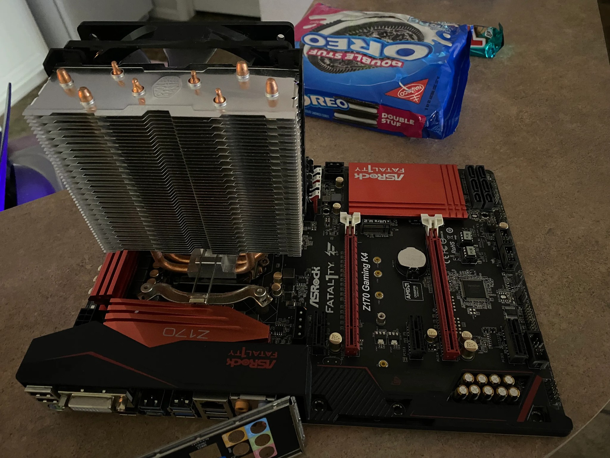 Intel Core i5 Skylake 6600K mounted in Asrock Fatal1ty Z170 Gaming K4 with cooler and Ram included