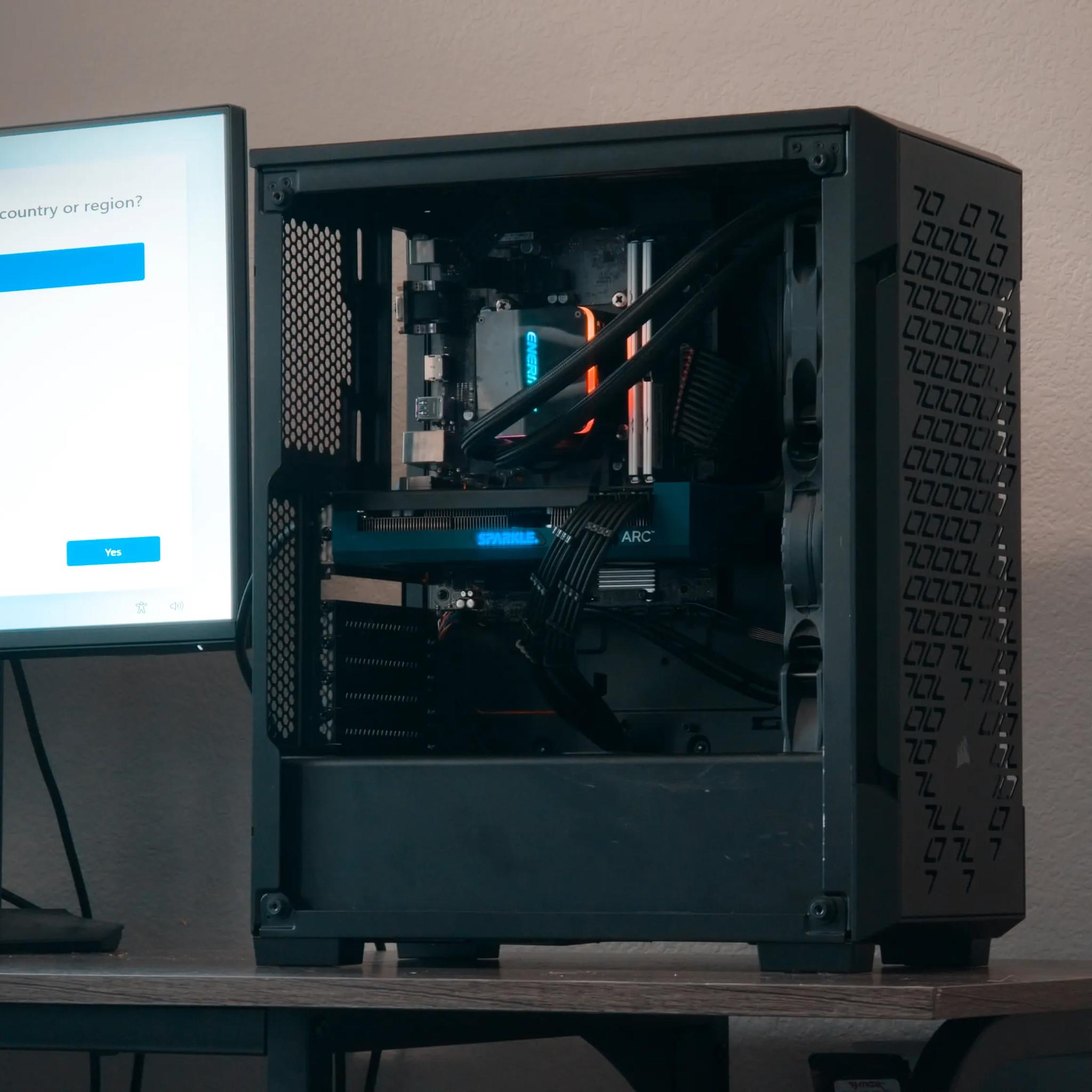 💻 Solid Gaming & Streaming PC – i7-8700 | Intel Arc A750 | 16GB DDR4 | 360mm AIO 💻