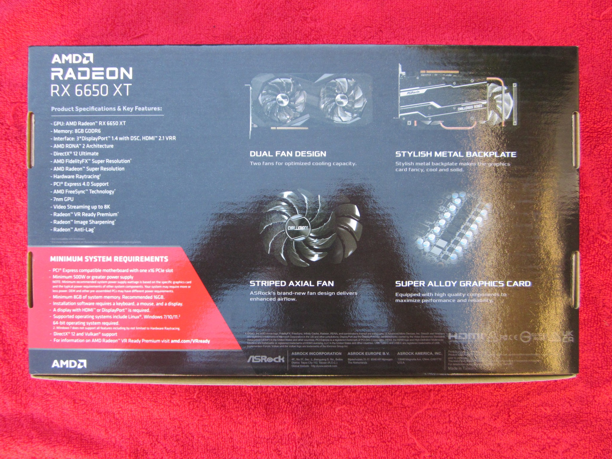 NEW! ASRock AMD Radeon RX 6650 XT GDDR6 8GB Challenger Gaming Graphics Card