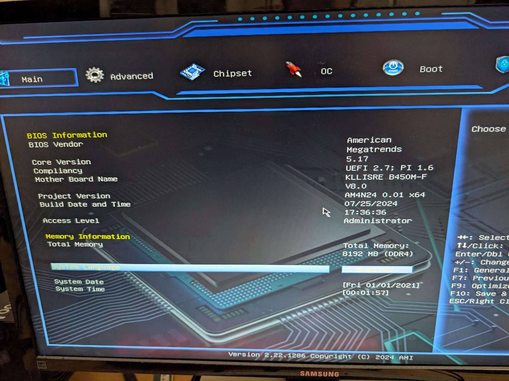 Killsre B450 / Ryzen 3 1300x / 8GB DDR4