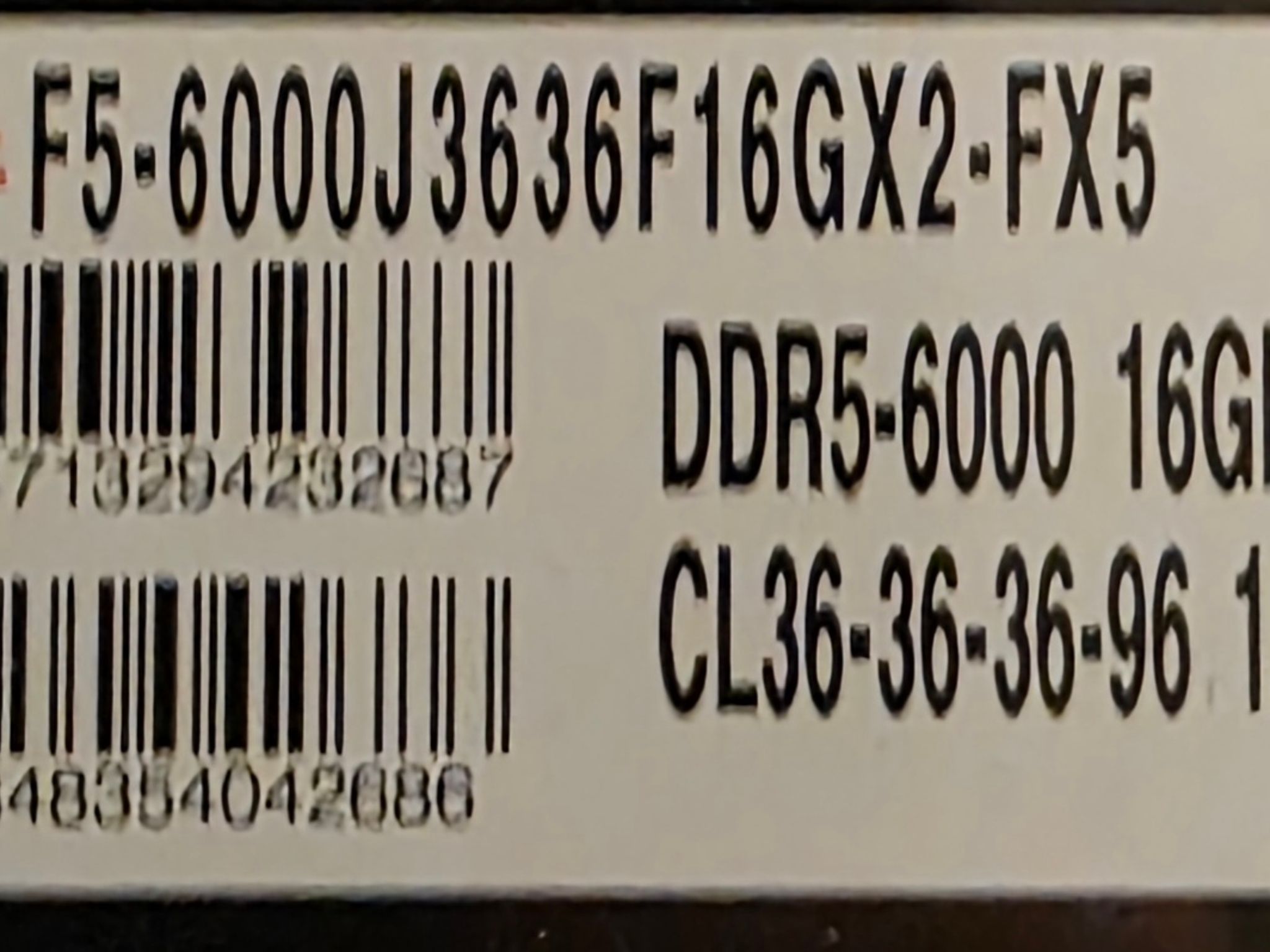 G.Skill Flare X5 DDR5-6000 desktop memory 32GB kit (2 x 16GB sticks)