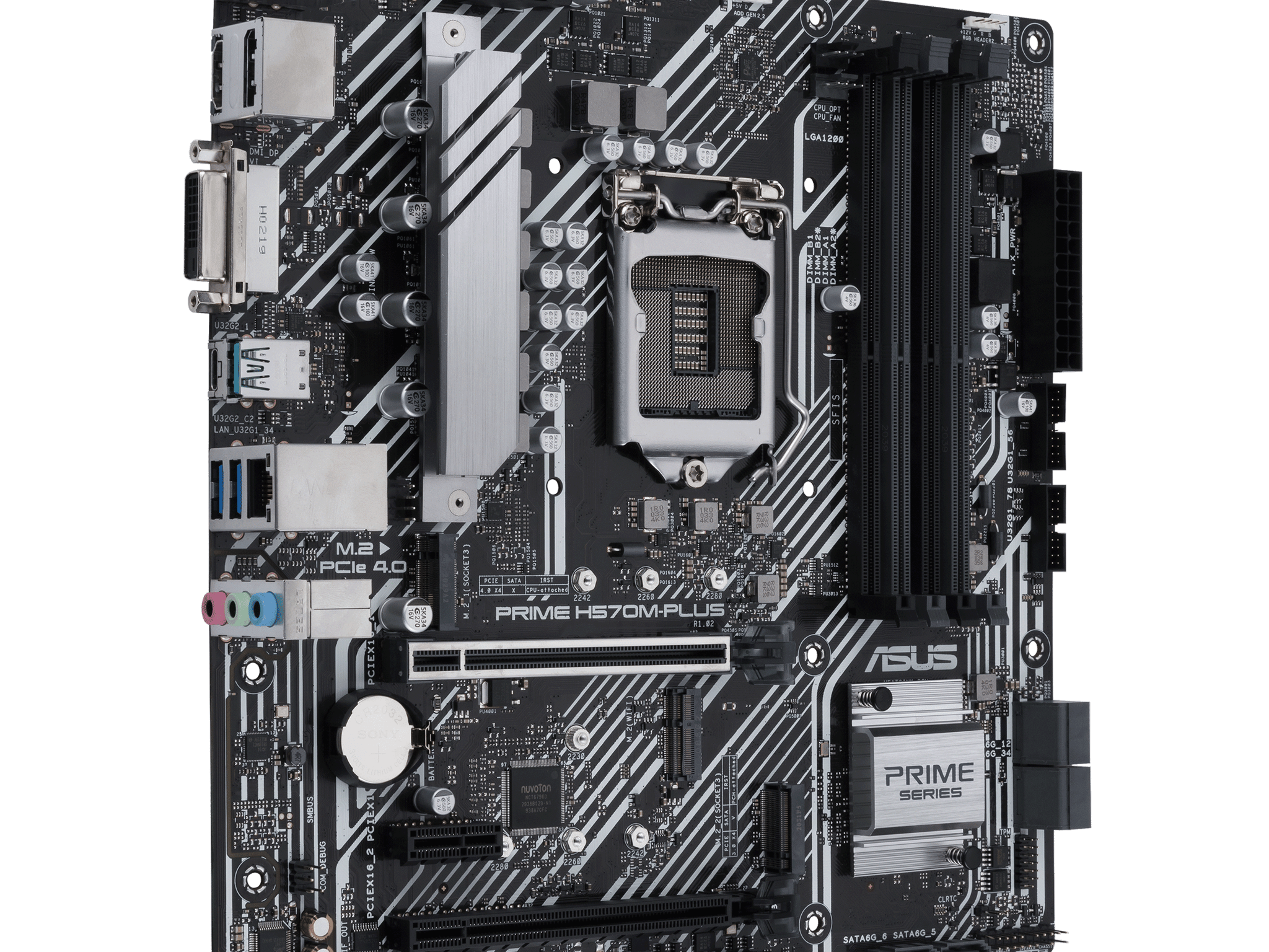 ASUS PRIME H570M-PLUS Intel H570 LGA 1200 microATX DDR4 Desktop Motherboard