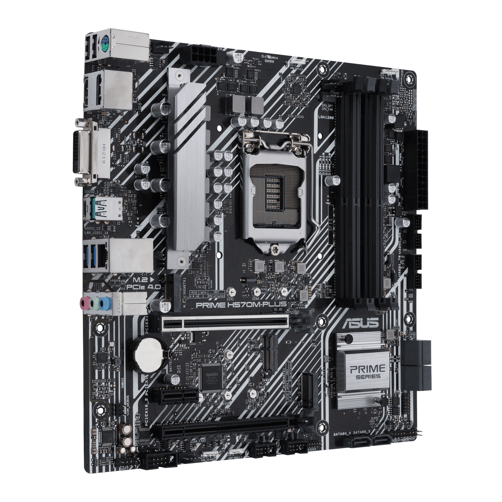ASUS PRIME H570M-PLUS Intel H570 LGA 1200 microATX DDR4 Desktop Motherboard