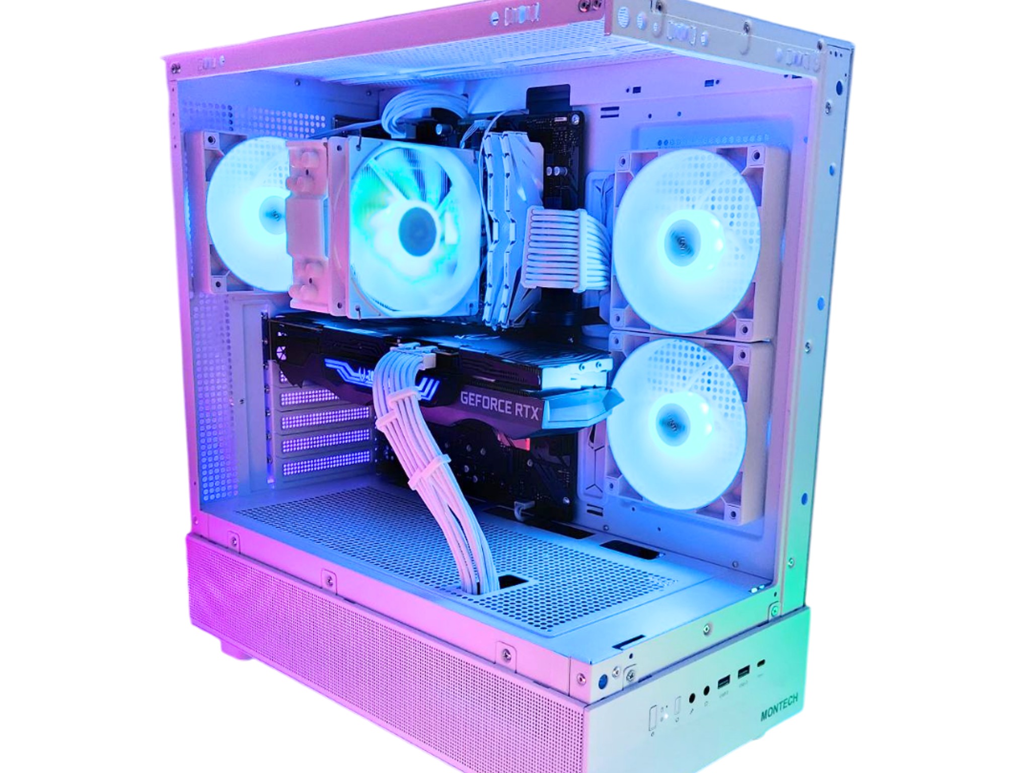 🌟 Warp Speed 🌠: RTX 3080 10GB | Ryzen 5700x | 32GB DDR4 RAM | 1TB SSD | 4 Fans | White Gaming PC