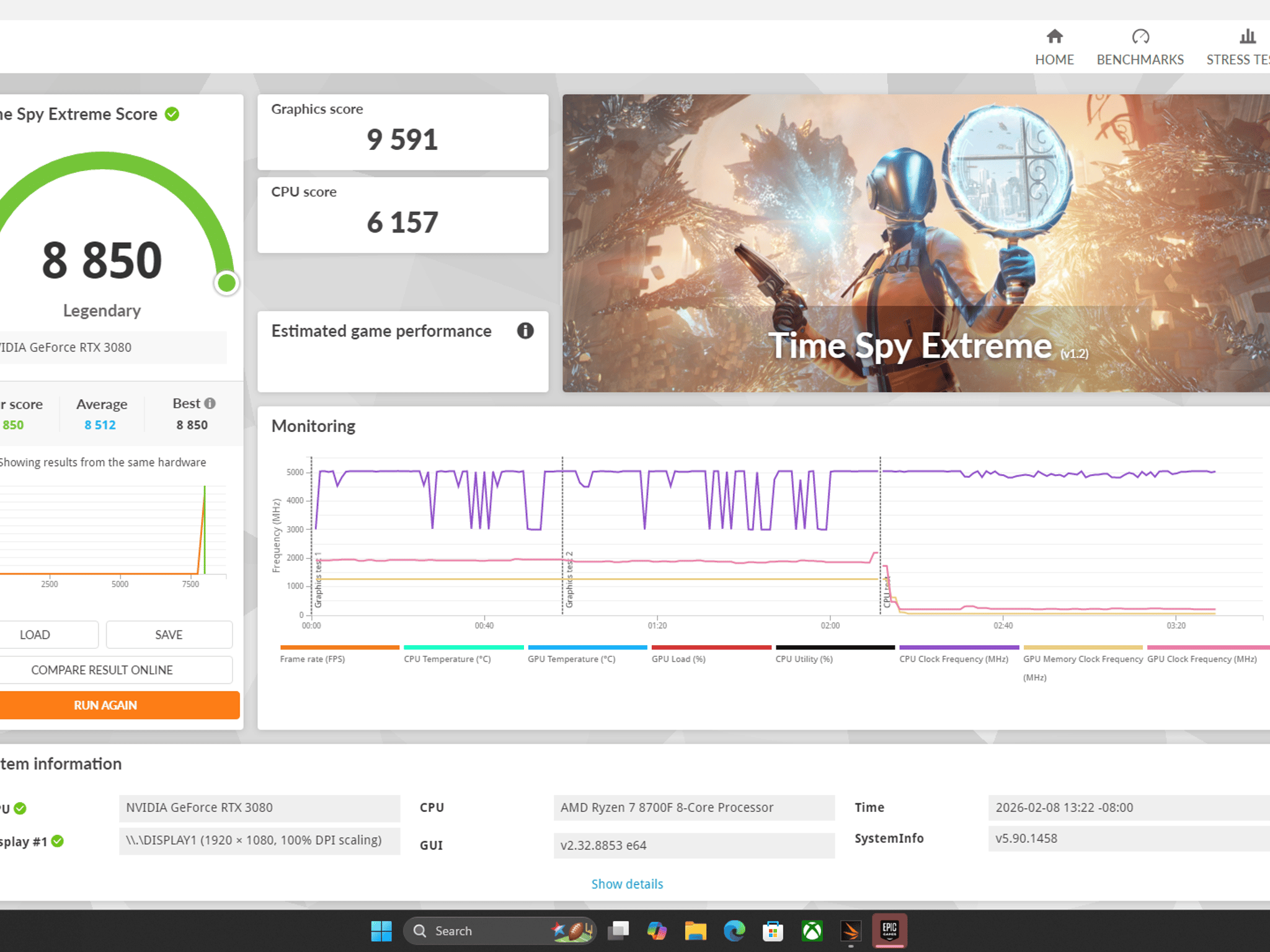 8700F | RTX 3080 12GB | 16GB | 1 TB | 750W