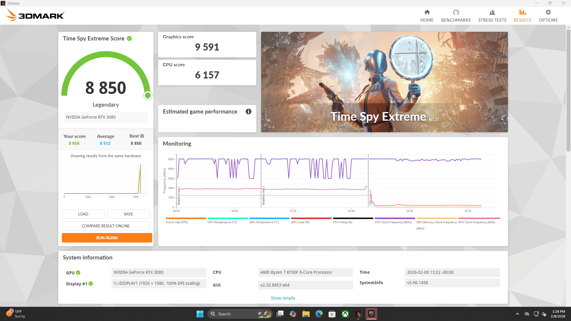 8700F | RTX 3080 12GB | 16GB | 1 TB | 750W