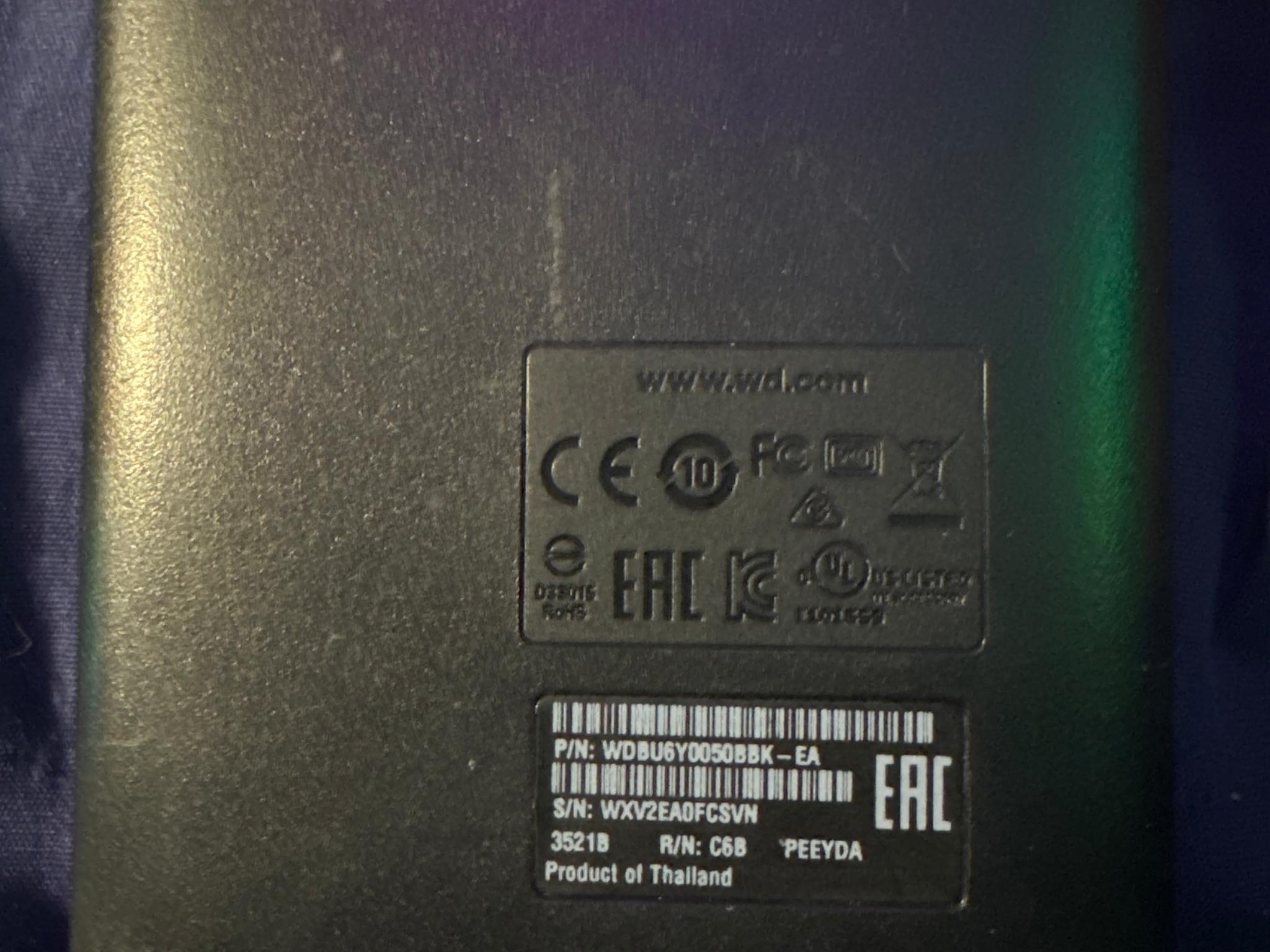 Western Digital Elements 5TB External Hard Drive (WDBU6Y0050BBK)
