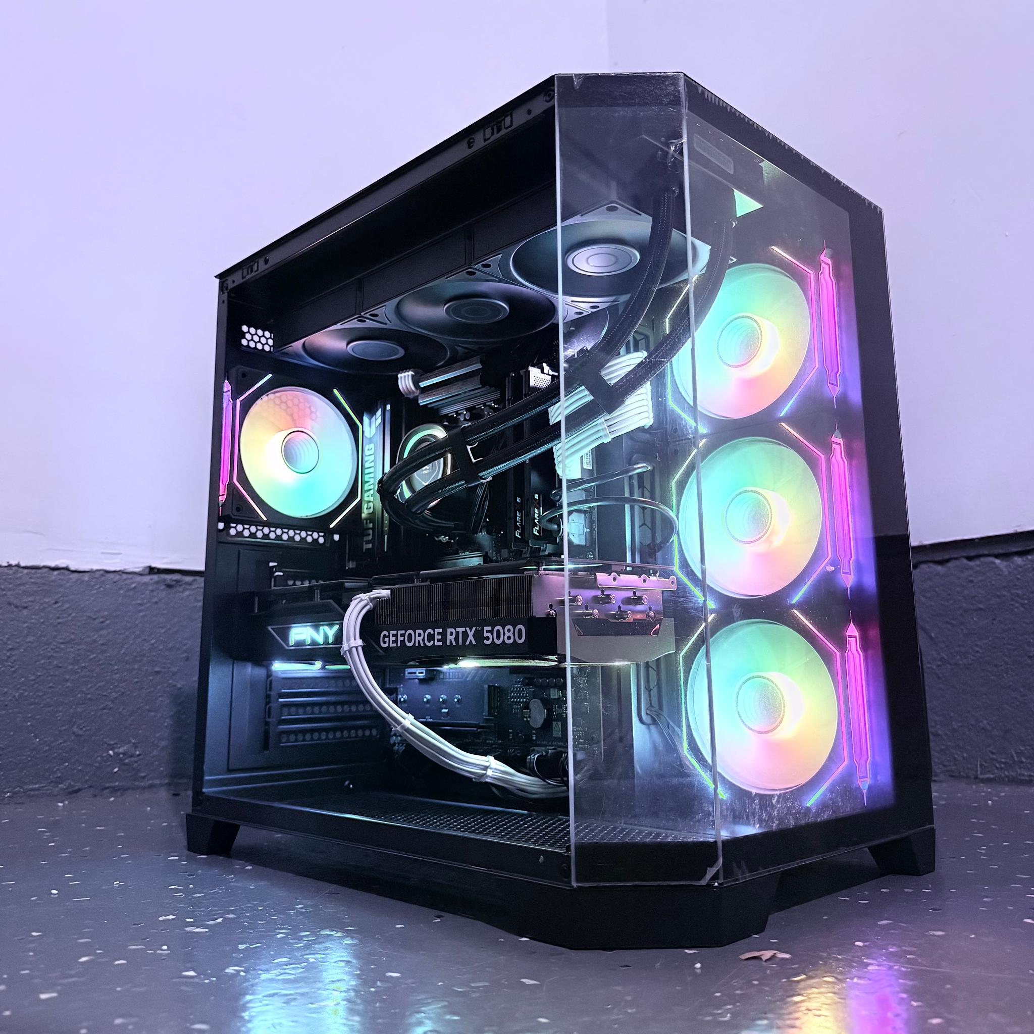⚫️"Titan Eclipse"🌈 | 4k Gaming | RTX 5080 | Ryzen 7 9800X3D | 32GB DDR5 | 3TB Storage | Free Ship