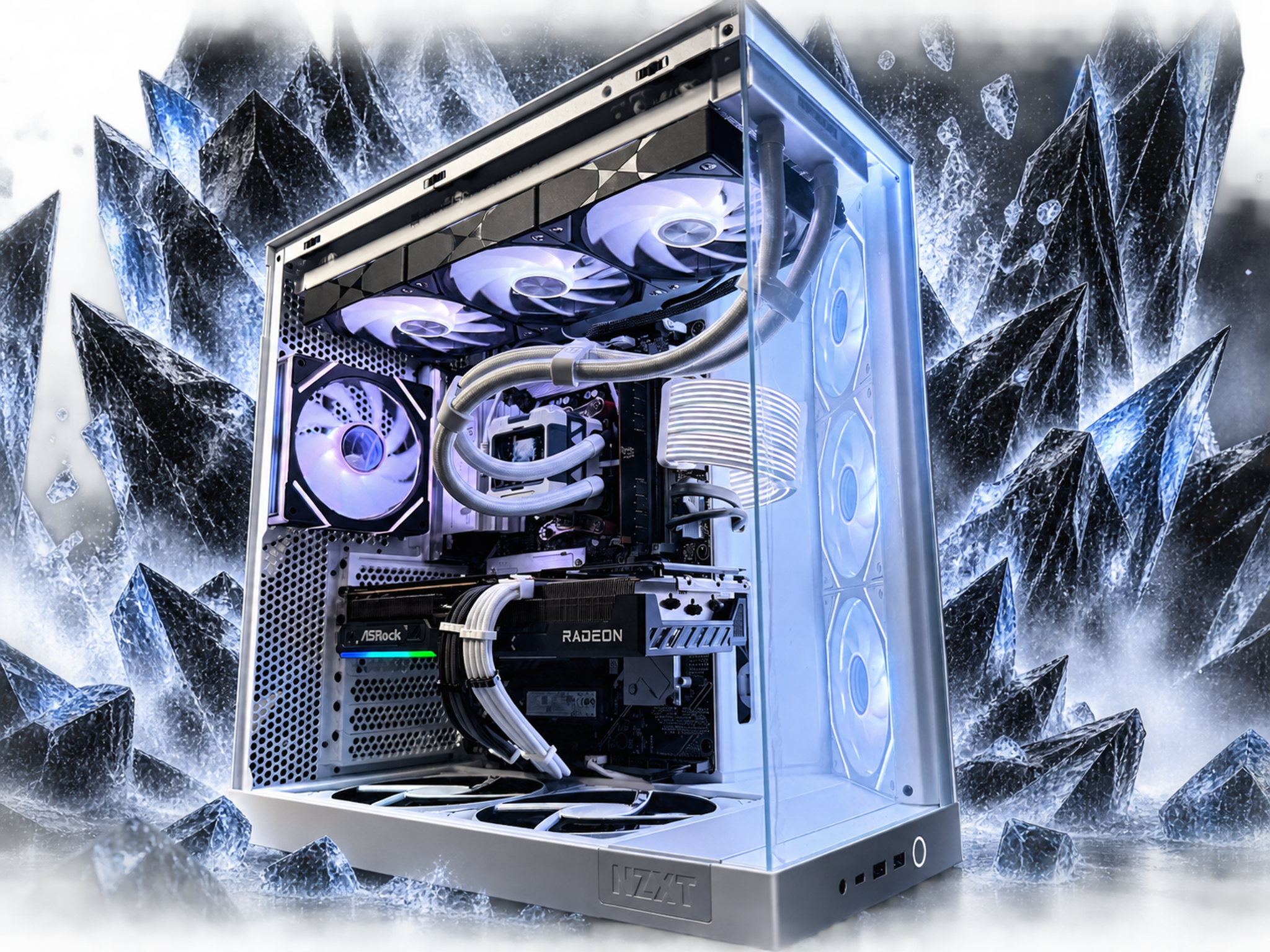 🖤❄️ BLACK ICE ❄️🖤Ryzen 9 7900X| RX 9070 | 4.5 TB NVMe| 32 GB DDR5| 850W Gold PSU