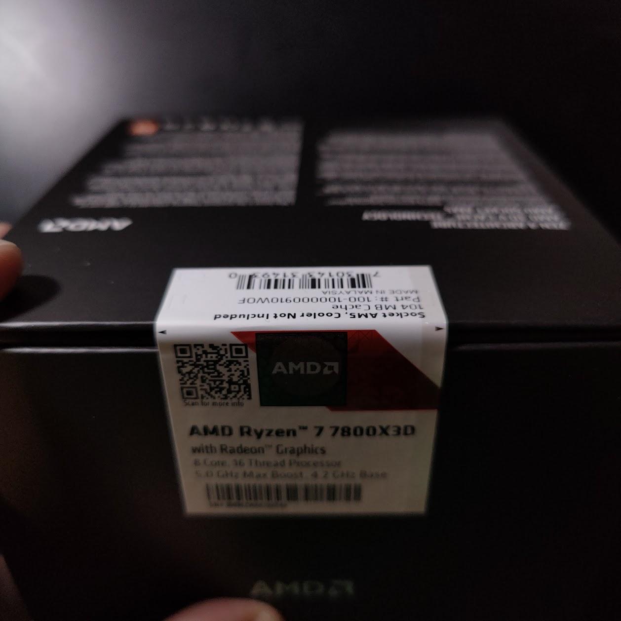 AMD Ryzen 7 7800X3D, NEW (Sealed Box)