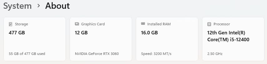 Intel Core i5 12400 ASUS ROG Strix GeForce RTX 3060 12GB Gaming PC