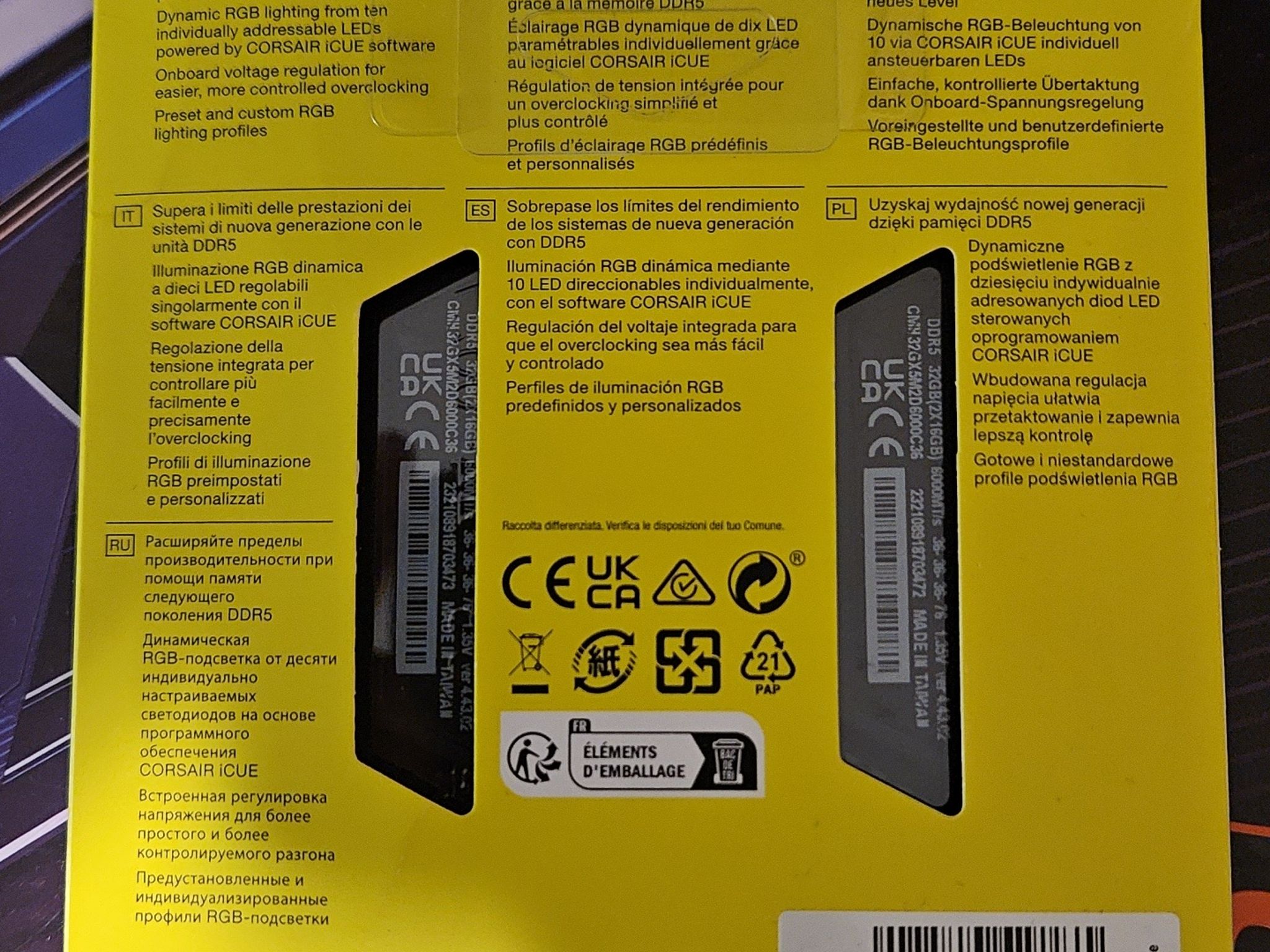 GIGABYTE B650M AORUS Elite AX, CORSAIR VENGEANCE RGB DDR5 RAM 32GB
