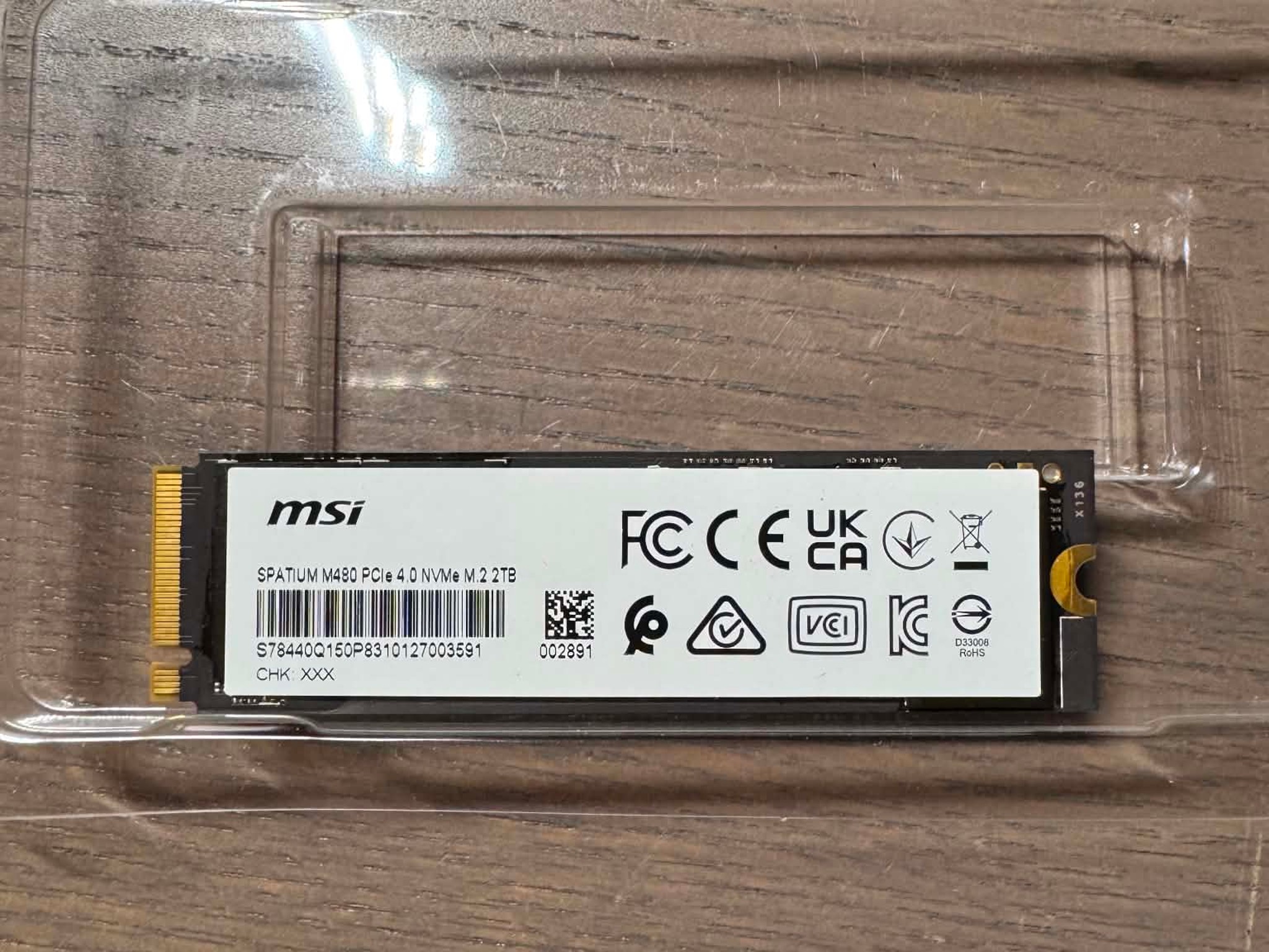 MSI SPATIUM M480 2TB PCIe 4.0 NVMe M.2 2280 Internal SSD 7000 MB/s